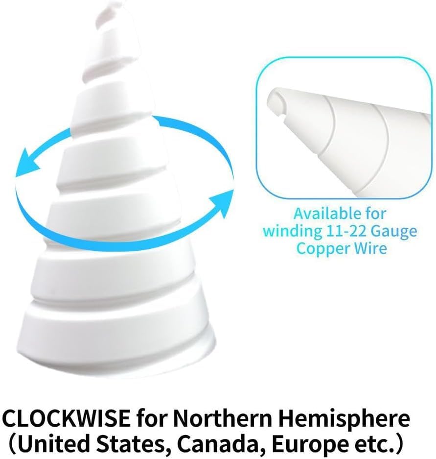 Premium White Coil Winding Jig for Electroculture Gardening - Copper Antenna Making Tool for Enhanced Plant Growth | DIY Garden Vegetables & Plants Cultivation | Perfect for Home Gardens, Urban Farming & Sustainable Agriculture
