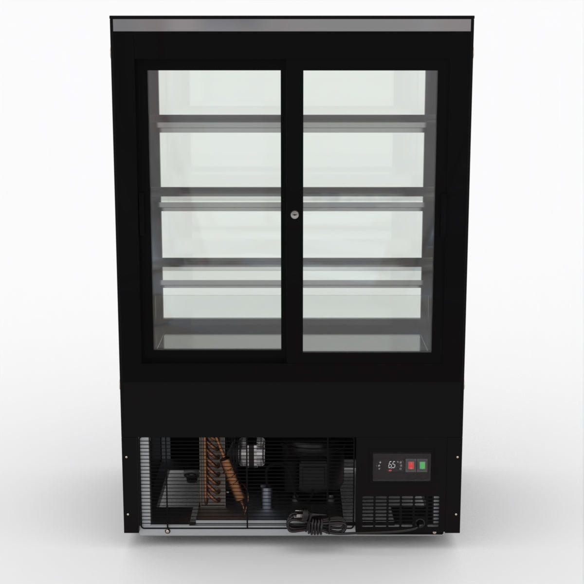 4-Tier Commercial Food Display Showcase - 308L Capacity, 900mm Wide - Perfect for Restaurants, Bakeries & Cafes - AG FDF900L3