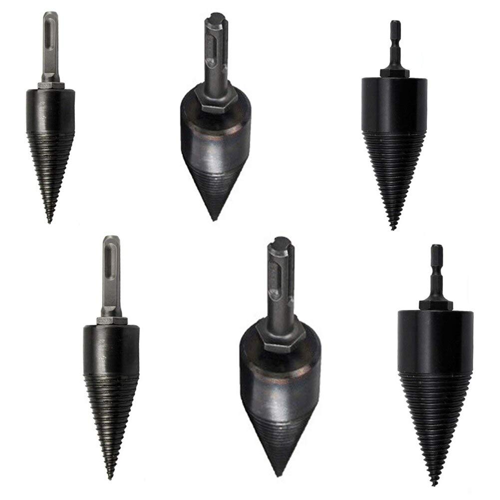 32mm Square Handle Wood Cone Drill Bit - High-Speed Steel Reamer Punch Driver for Firewood Splitting & Woodworking | Perfect for Log Splitters, DIY Projects & Carpentry Tools