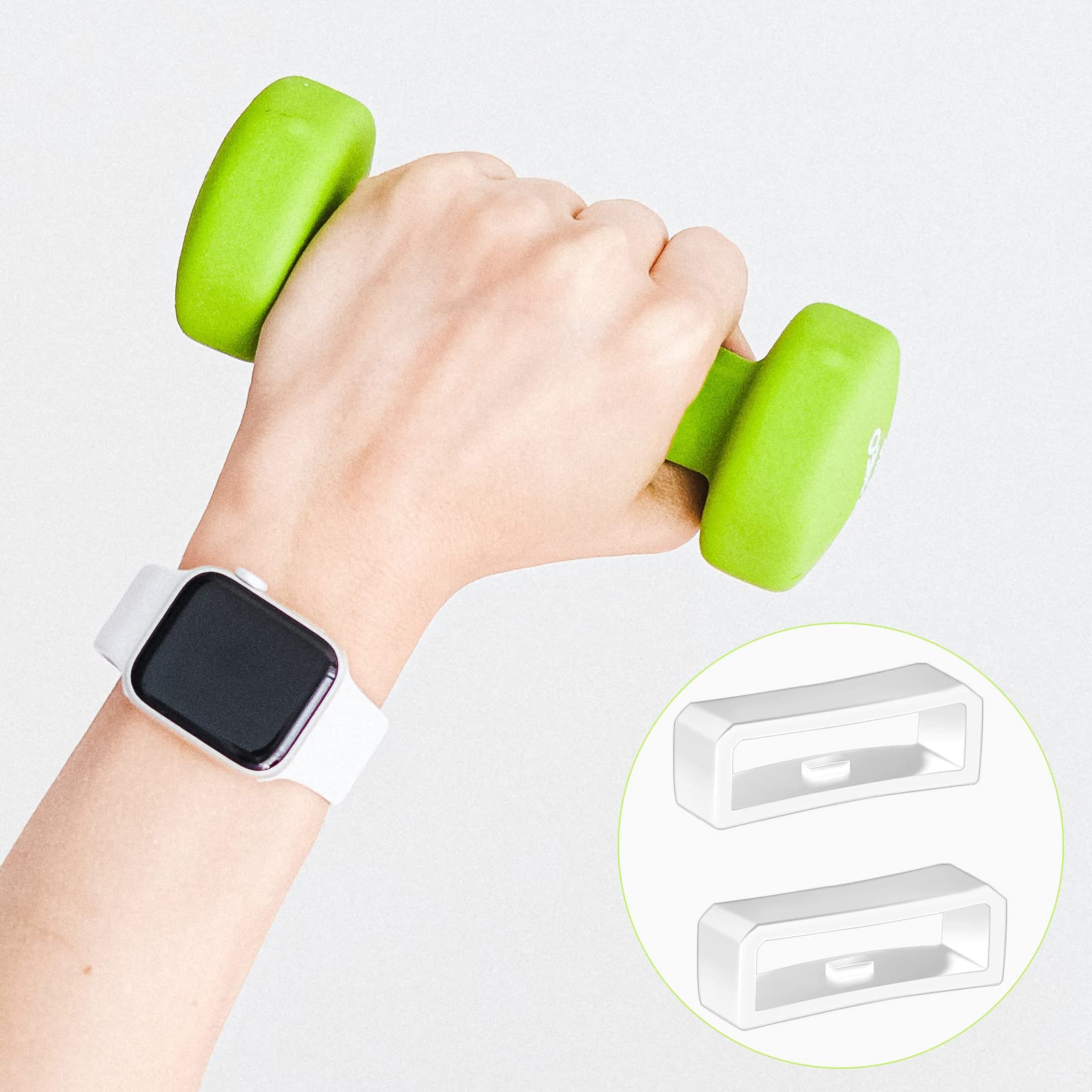 SAVITA Silicone Watch Strap Holder Loop - Replacement Watch Band Keeper Retainer for Apple Watch, Garmin, Fitbit - Secure Your Watch Bands While Running, Swimming & Daily Activities