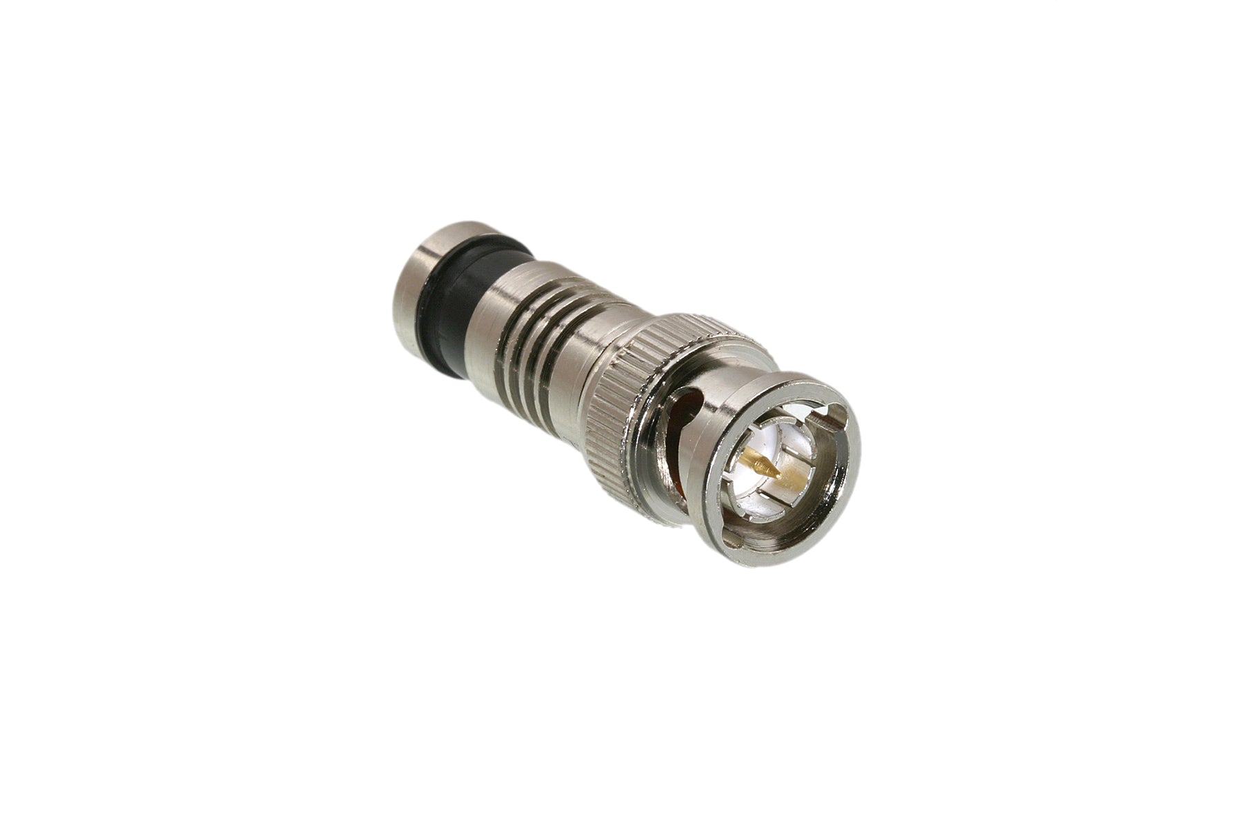 BNC Male Compression Connector 75 Ohm - 10 Pack (302 5CSQSTP) for CCTV, Security Camera & RF Antenna Installation