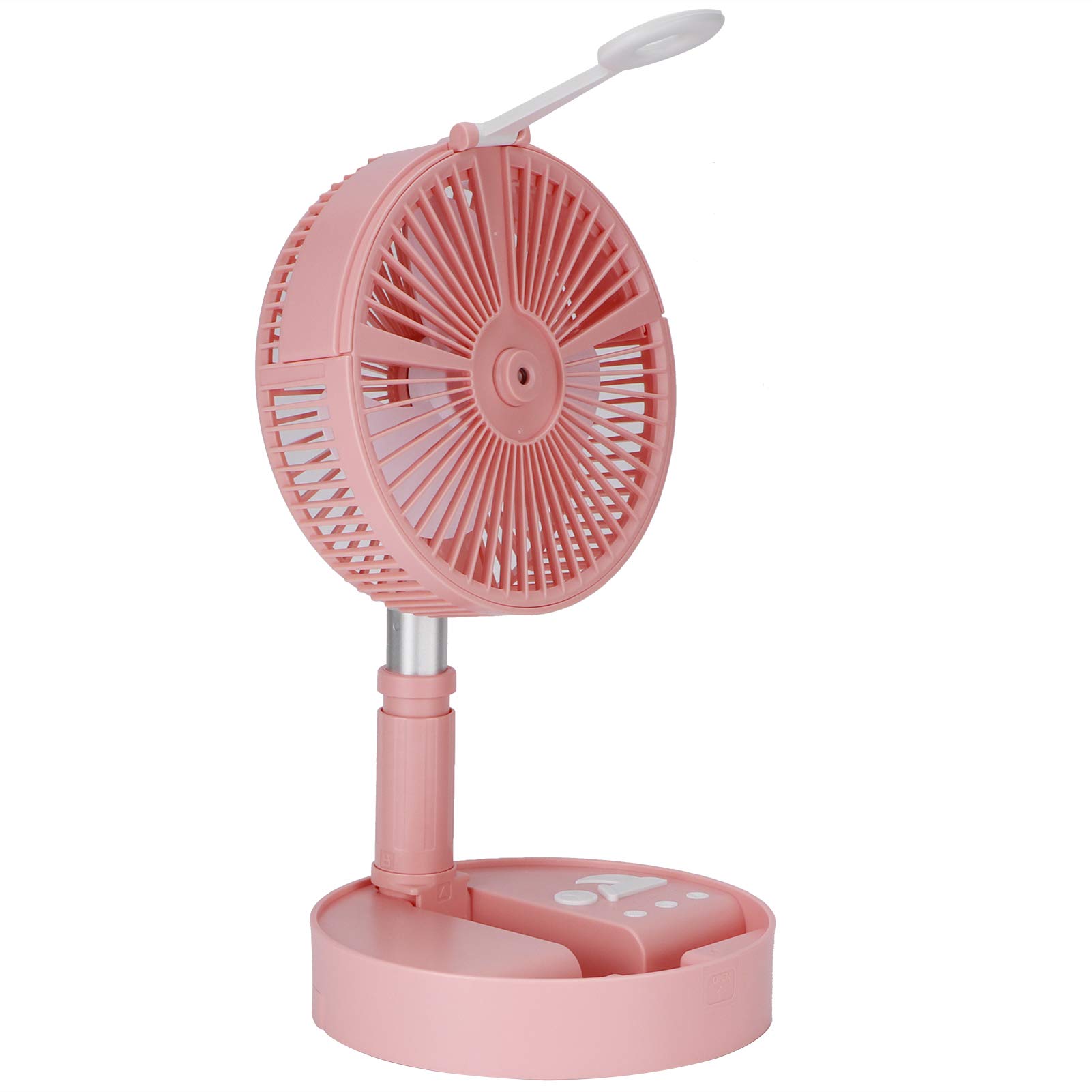 Portable Telescopic Fan with Humidifier & Night Light - Adjustable Floor & Desktop Fan for Home, Office, Bedroom - Perfect for Cooling, Hydrating & Night Use