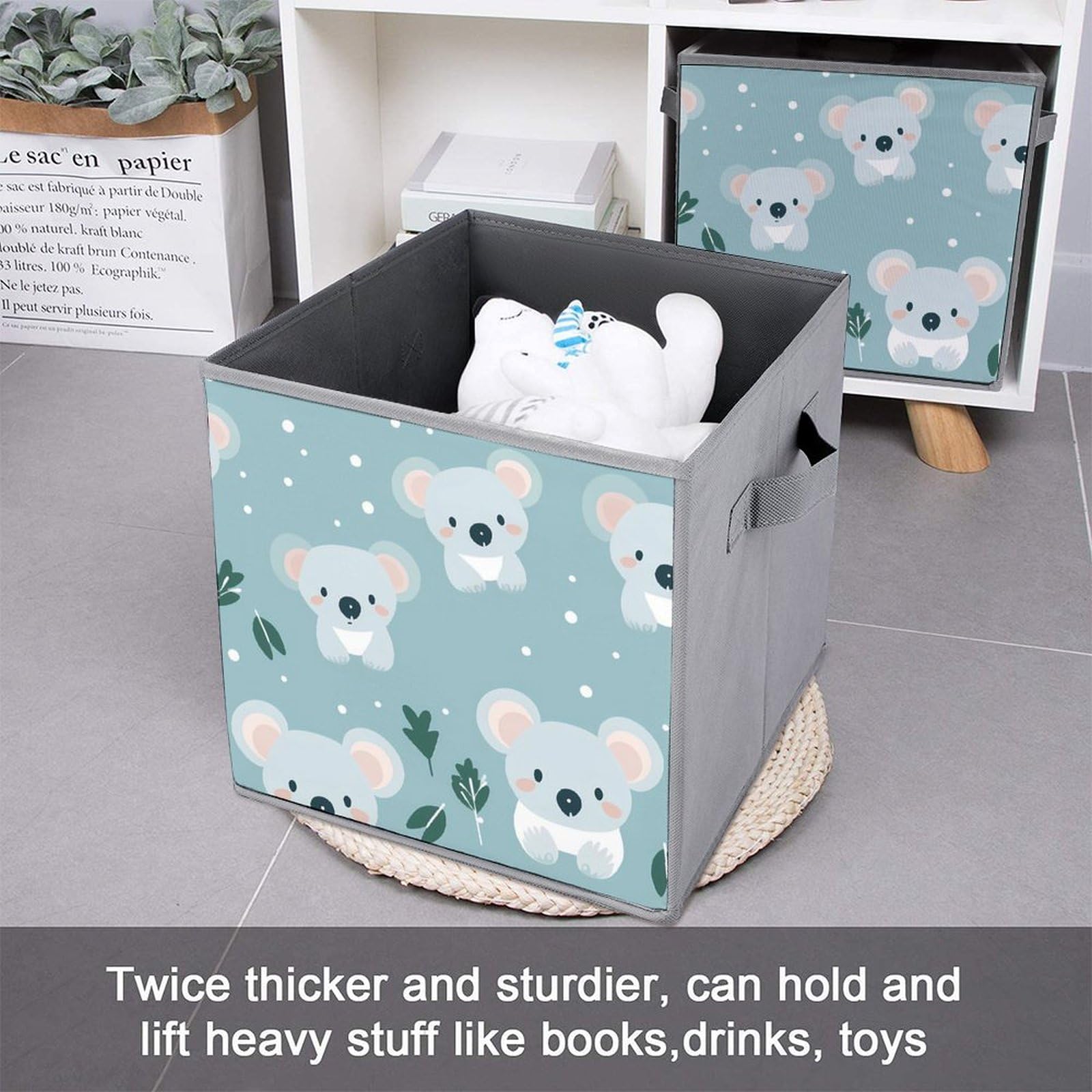 Foldable Storage Cubes with Handles - 6PCS for Home & Office Organizing