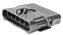 6P Male Black Automotive Connectors - 20 AMP Weather Pack Shroud (50 Pieces) - Durable Electrical Connectors for Car, Truck, and Marine Wiring Applications