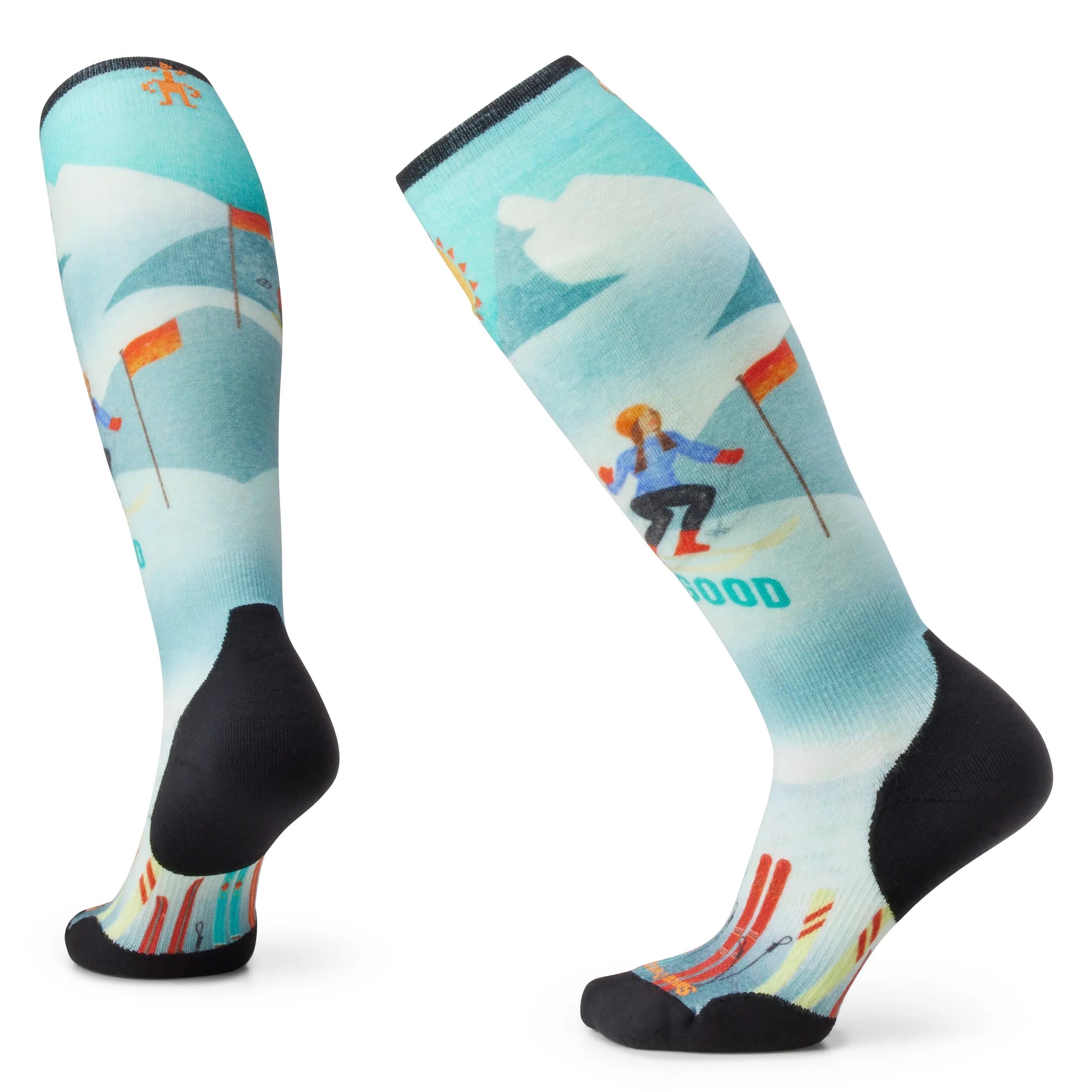 Smartwool Women's Ski Socks - Targeted Cushion Over The Calf Snow Bunny Print (2026) | Warm Winter Hiking & Snowboarding Socks for Cold Weather Activities