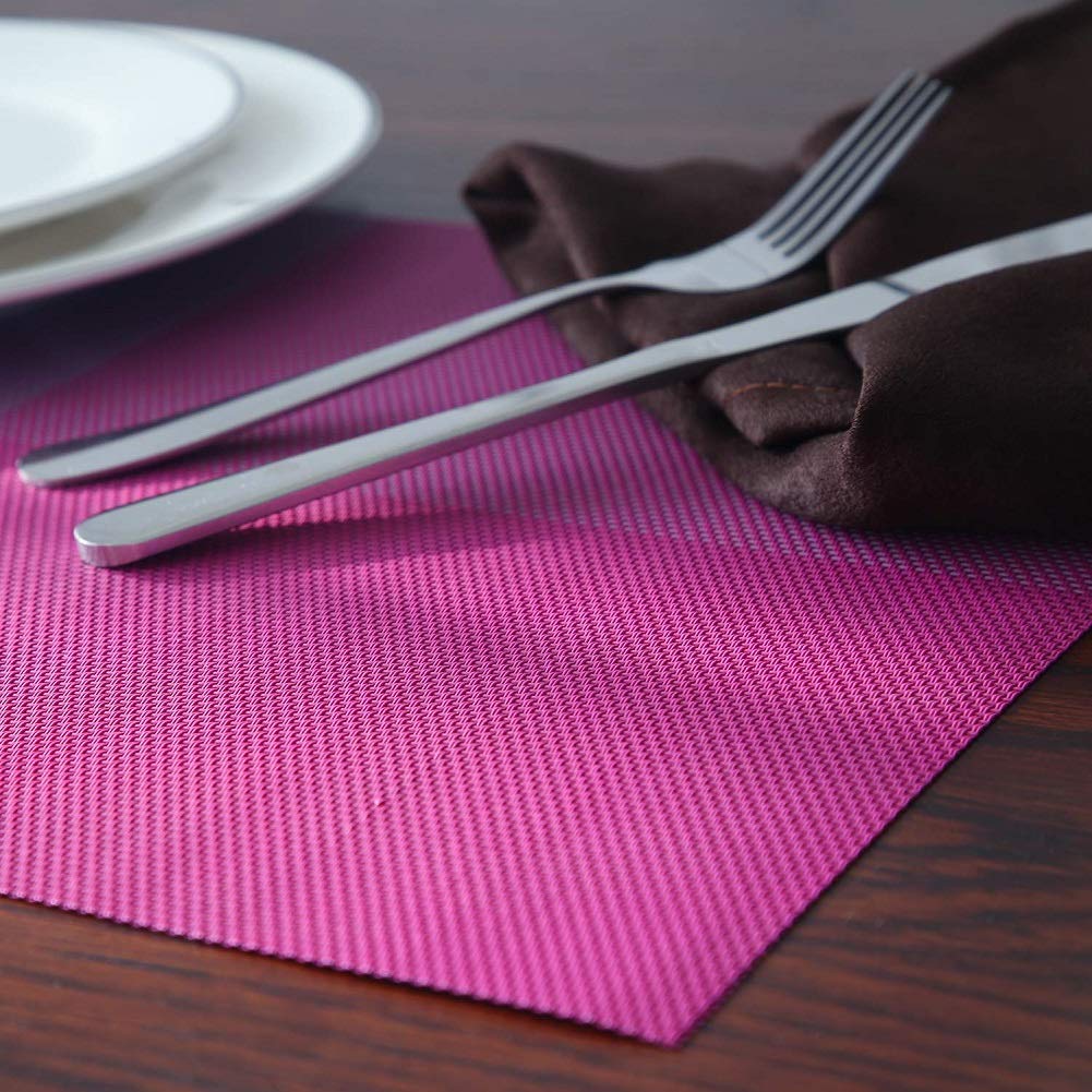 Premium Non-Slip Table Mats Set of 4 - Medium Size 12