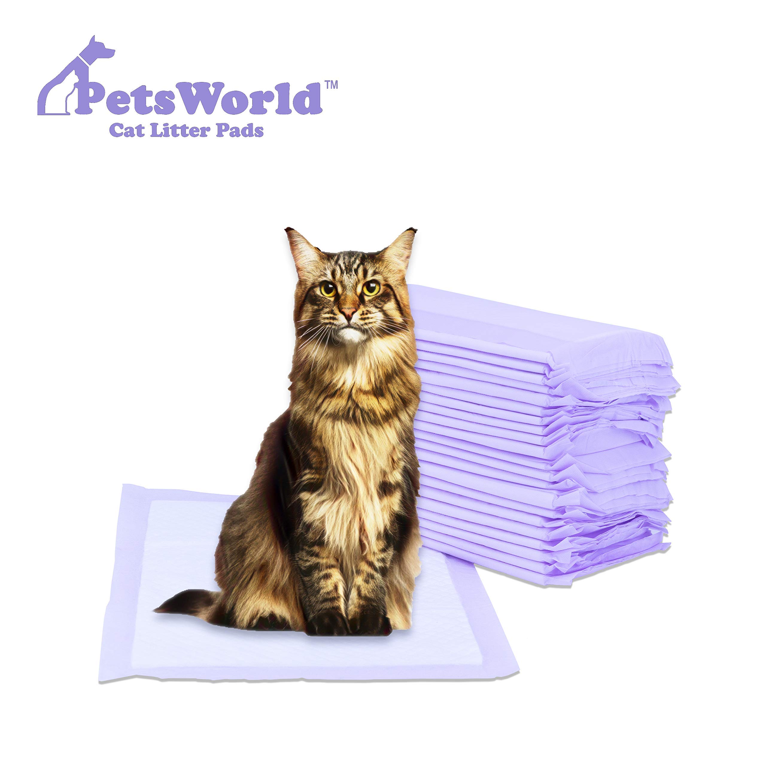 PETSWORLD Cat Pad Refills for Tidy Cats Breeze Litter System - 400 Pads | Super Absorbent & Odor Control | Perfect for Multi-Cat Homes & Small Spaces