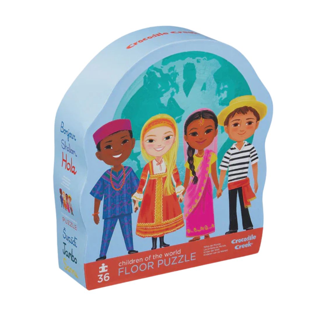 Classic 36-Piece Floor Puzzle - Children of the World | Educational World Map Jigsaw for Kids | Perfect for Classroom Learning & Family Game Night