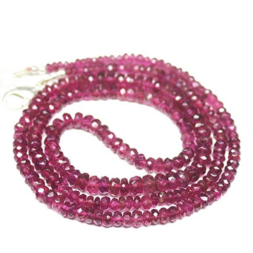 Rubellite Pink Tourmaline Faceted Rondelle Beads 19