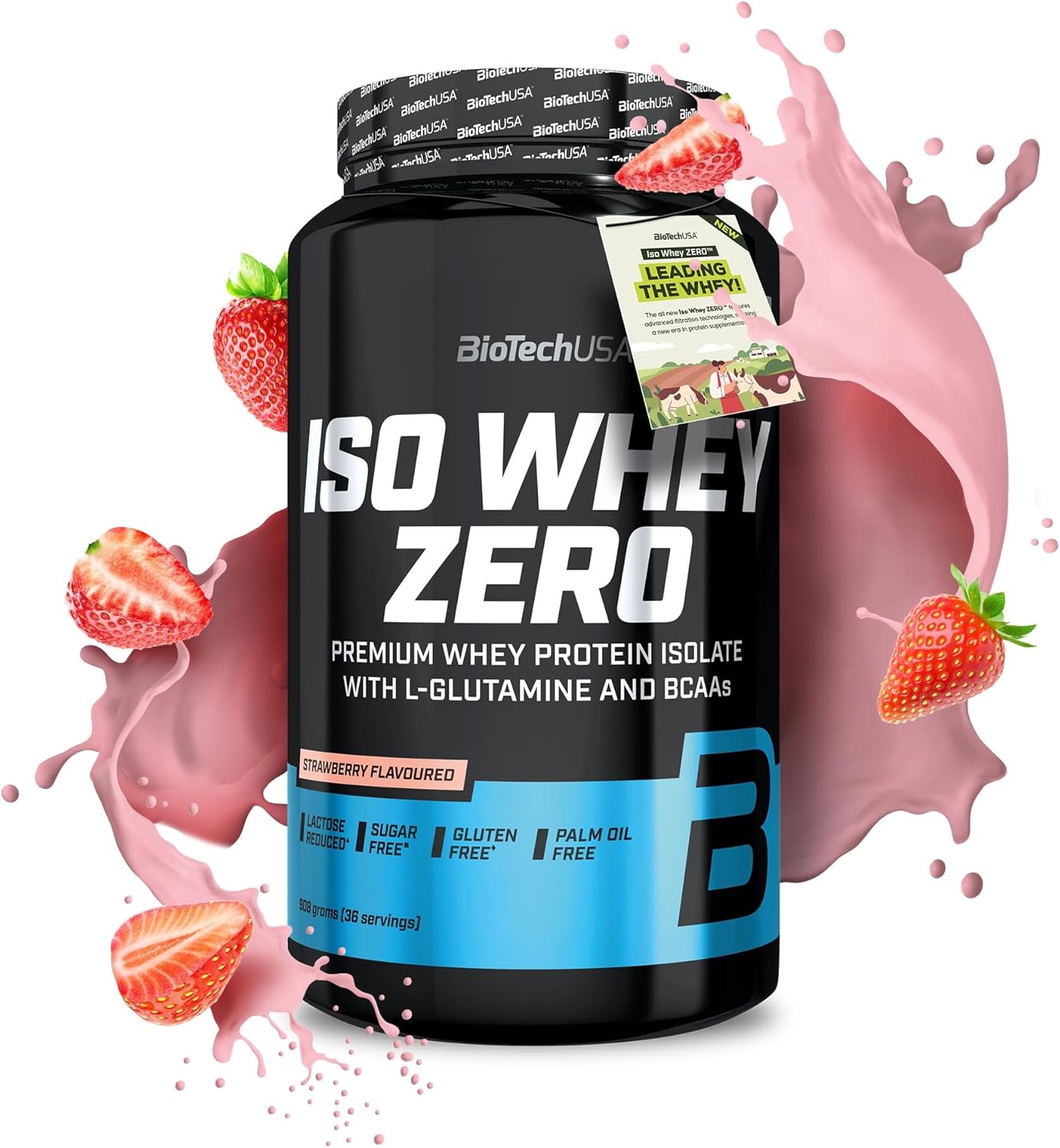 BioTechUSA Iso Whey Zero 908g - Premium Zero Carb Whey Protein Powder for Muscle Recovery & Growth - Ideal for Post-Workout, Gym & Fitness Enthusiasts