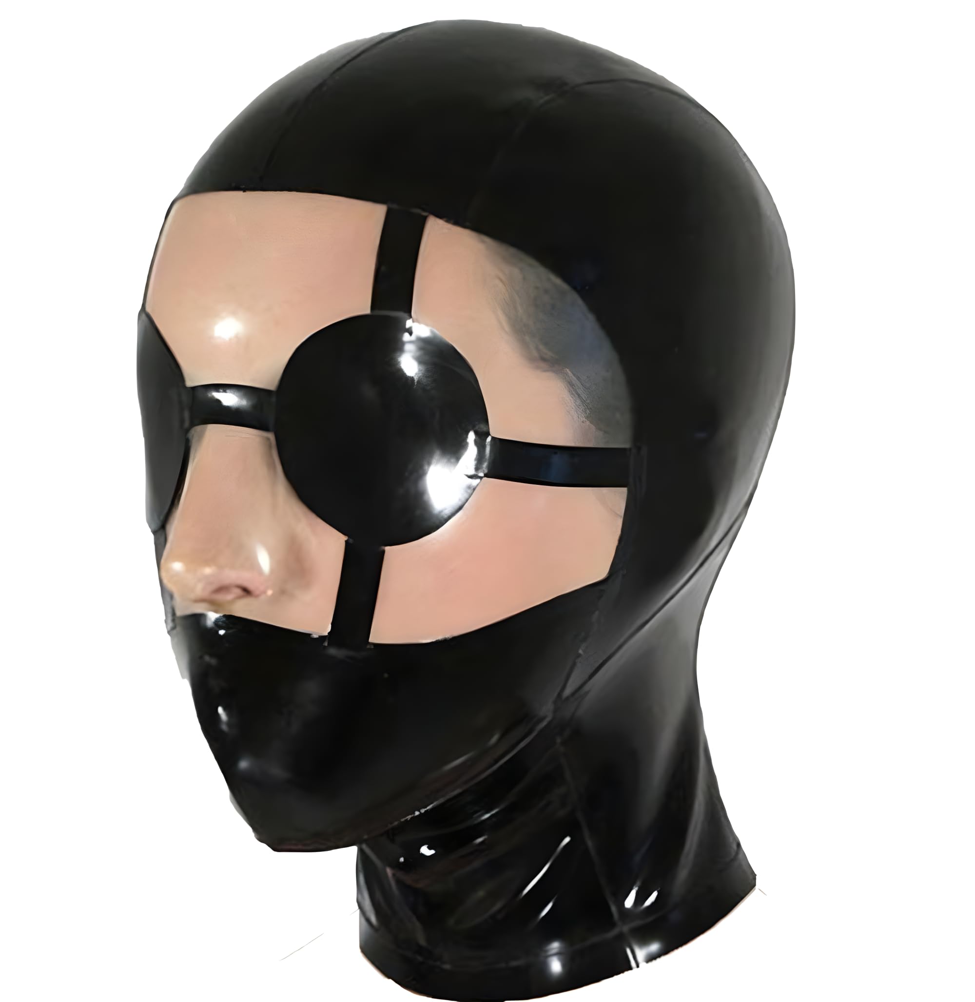 Unisex Sexy Latex Hood Mask for Cosplay, Ninja Costume & Party Wear - Perfect for Halloween, Fetish & BDSM Outfits