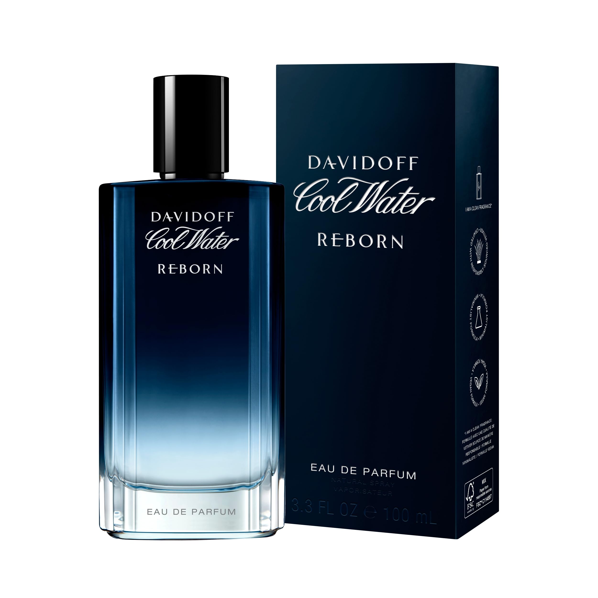 Davidoff Cool Water Reborn Eau de Parfum for Men | Long Lasting Fougère Cologne with Galbanum, Cedarwood & Vetiver Notes | Perfect for Daily Wear, Office & Special Occasions