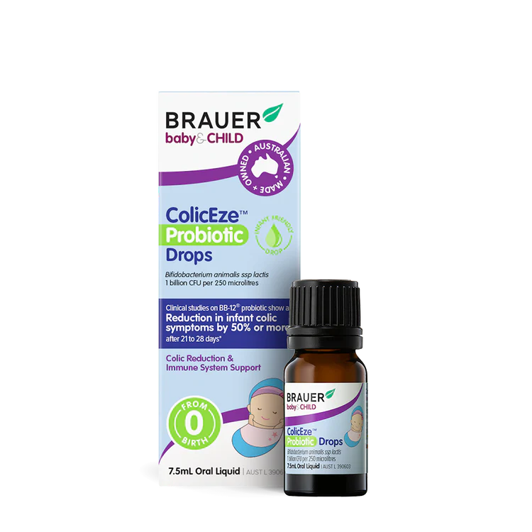 Brauer Coliceze Probiotic Drops for Infants - Supports Digestive Health & Immune System - Ideal for Colic Relief & Gut Comfort in Newborns & Babies - Perfect for Daily Use at Home or On-the-Go