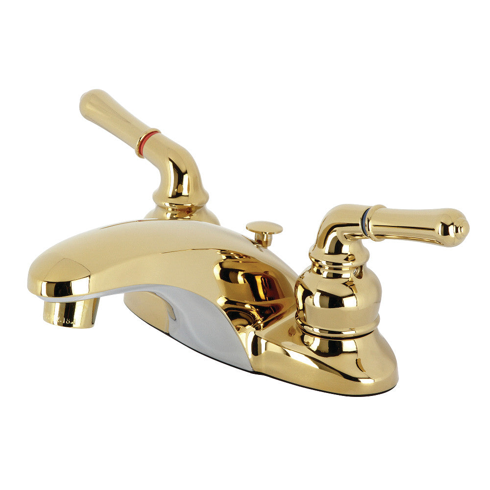 Kingston Brass KB625B 4-Inch Centerset Bathroom Faucet - Chrome Finish, Single Handle, Water-Saving Design for Bathroom Sink, Ideal for Modern Homes & Apartments