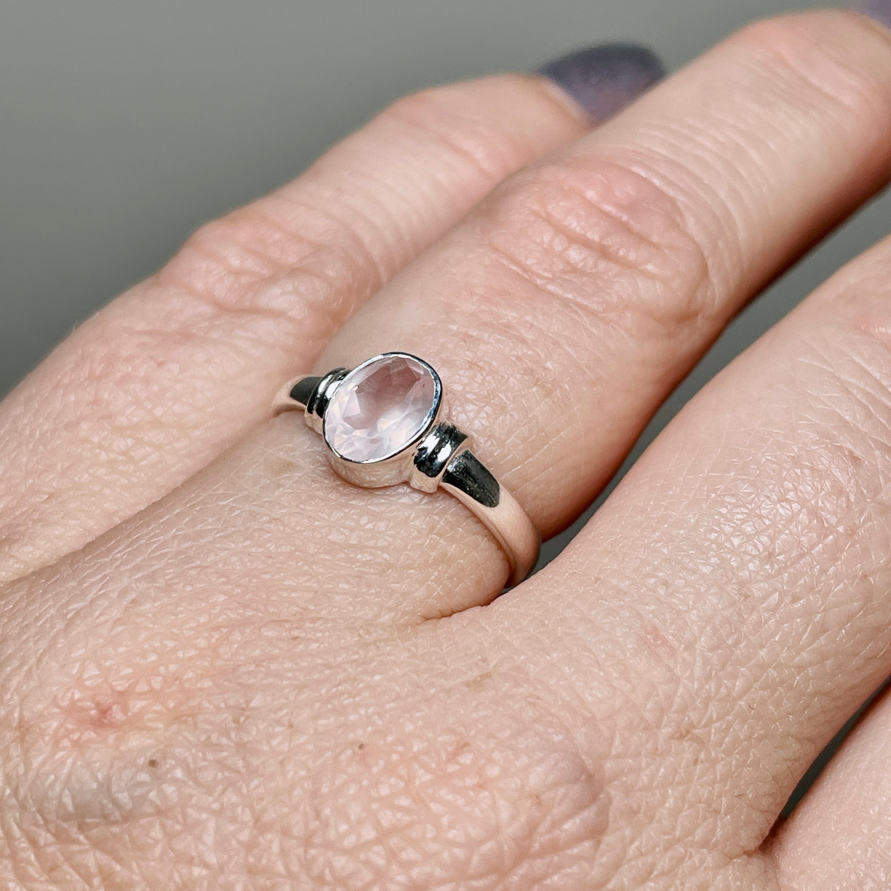 Natural Rose Quartz Oval Faceted Stone Pendant - Healing Crystal Jewelry for Women, 925 Sterling Silver Setting R4831 | Gift for Valentine's Day, Meditation & Energy Healing