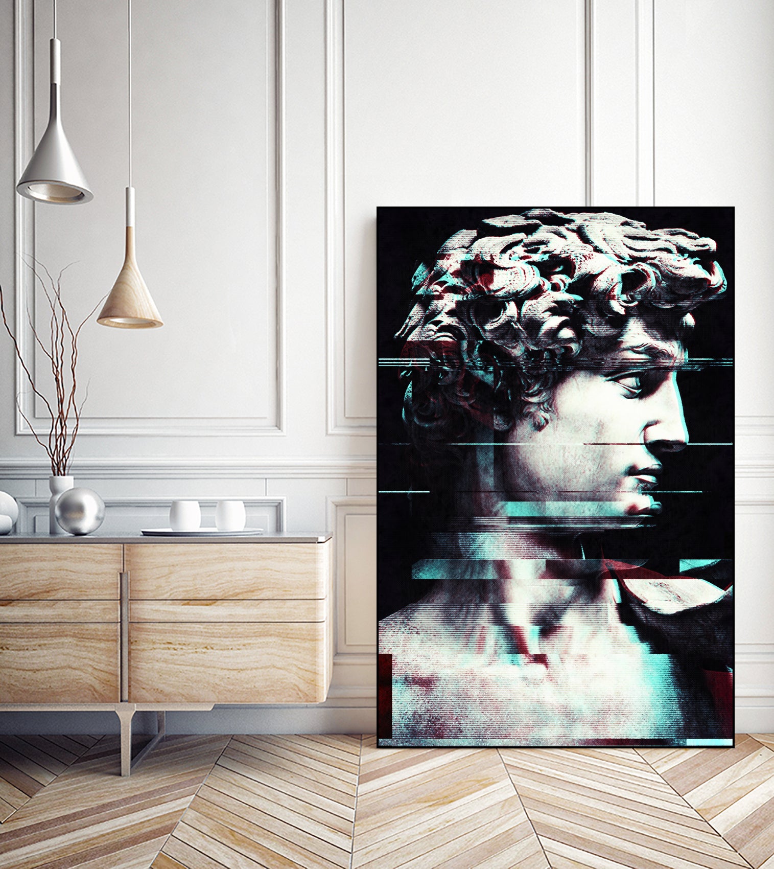 Abstract Fractions of David - Modern Art Wall Decor for Living Room, Bedroom & Office - Unique Geometric Canvas Prints for Home & Office Decor