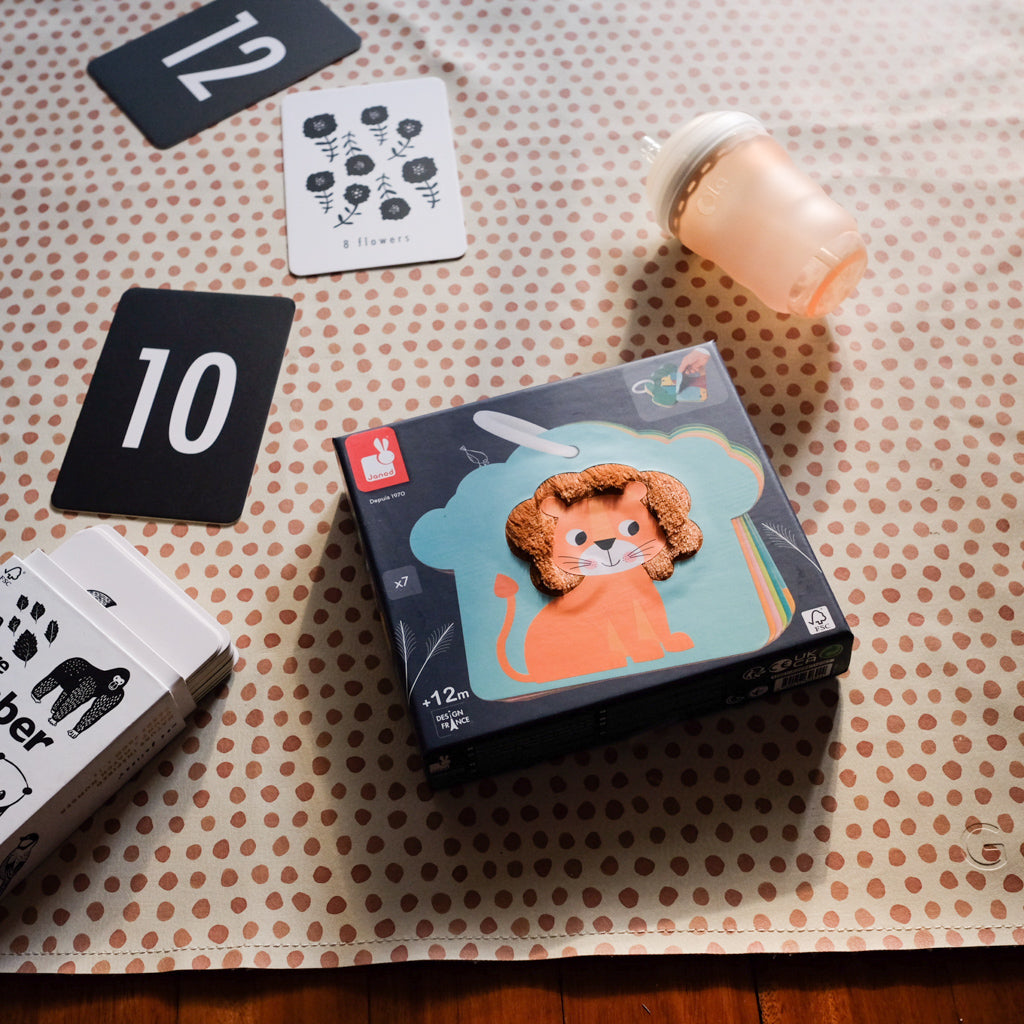 Janod Tactile Savannah Animal Flashcards - Educational Sensory Learning Cards for Toddlers & Kids - Perfect for Montessori, Preschool & Homeschooling Activities