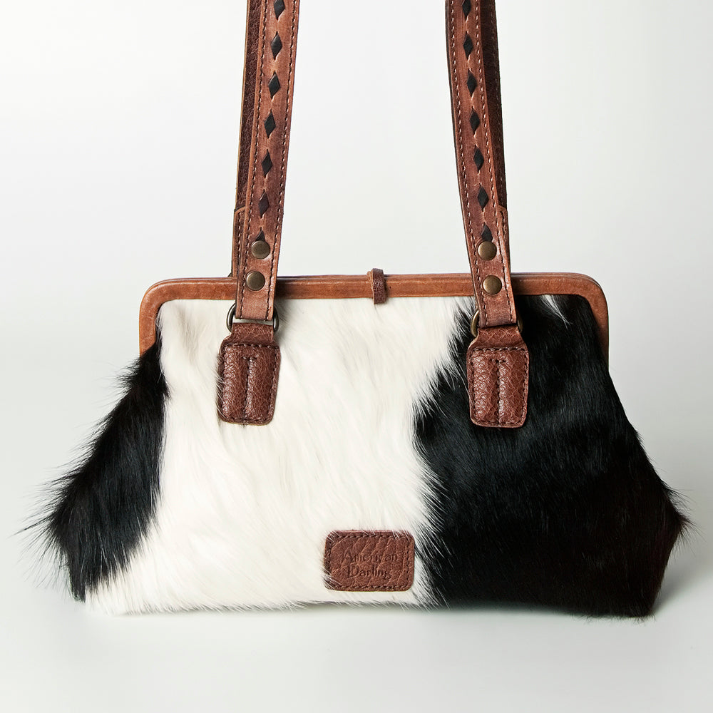 American Darling Hair On Genuine Leather Women's Western Handbag Purse - Stylish Cowgirl Bag for Rodeo, Country Music Festivals & Western Fashion Outfits