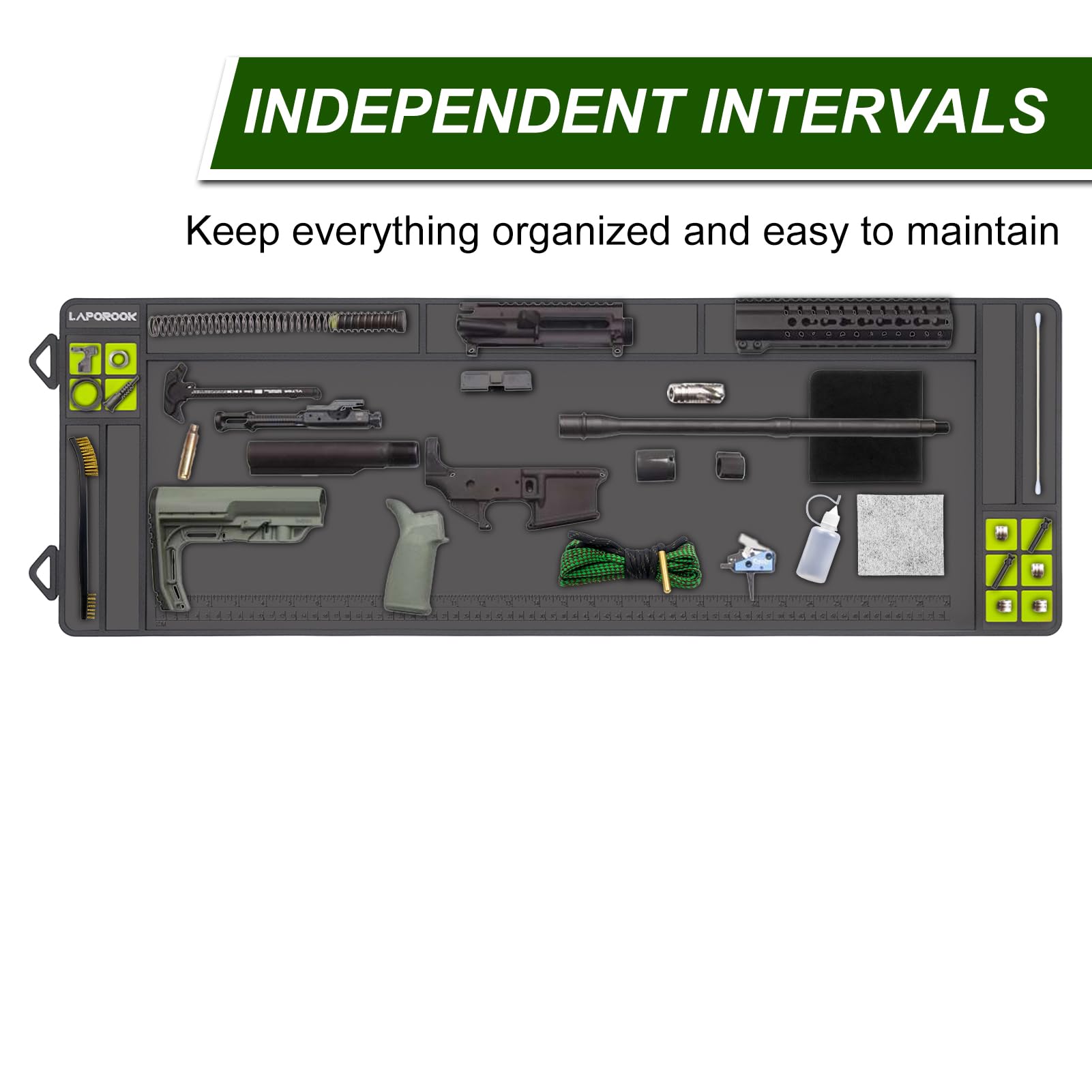 Premium Gun Cleaning Mat - Large Magnetic Rifle & Shotgun Maintenance Mat with Cleaning Supplies, Ruler & Anti-Slip Rubber Pad | Universal Firearm Cleaning Kit for Pistols, Rifles & Shotguns | Perfect for Home Gun Care, Range Days & Firearm Maintenance