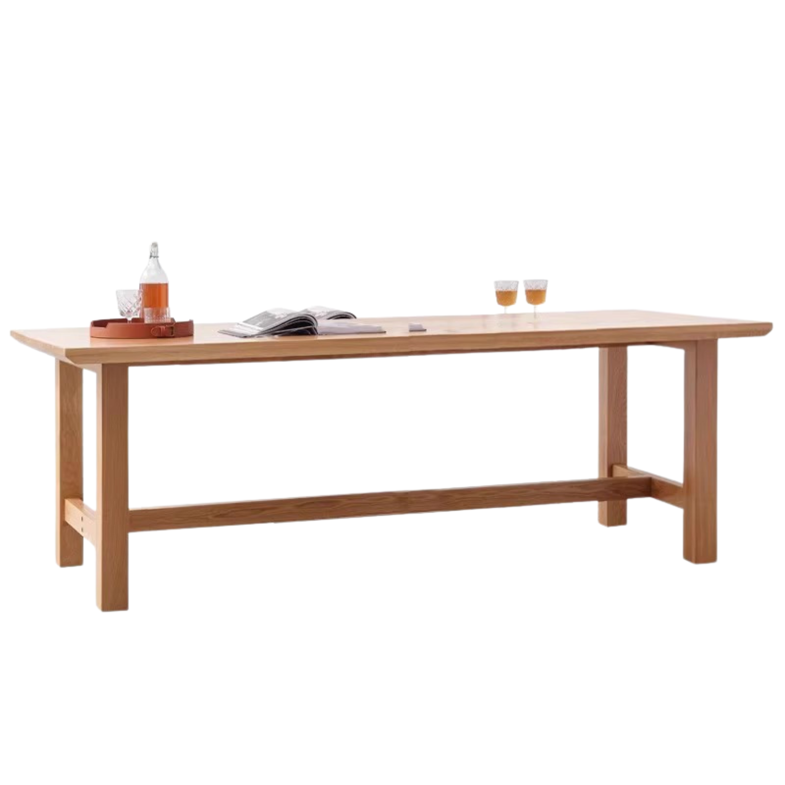 94.5x39.4x29.5 inch / 240x100x75 сm / Natural Wood Color / Oak Dining table