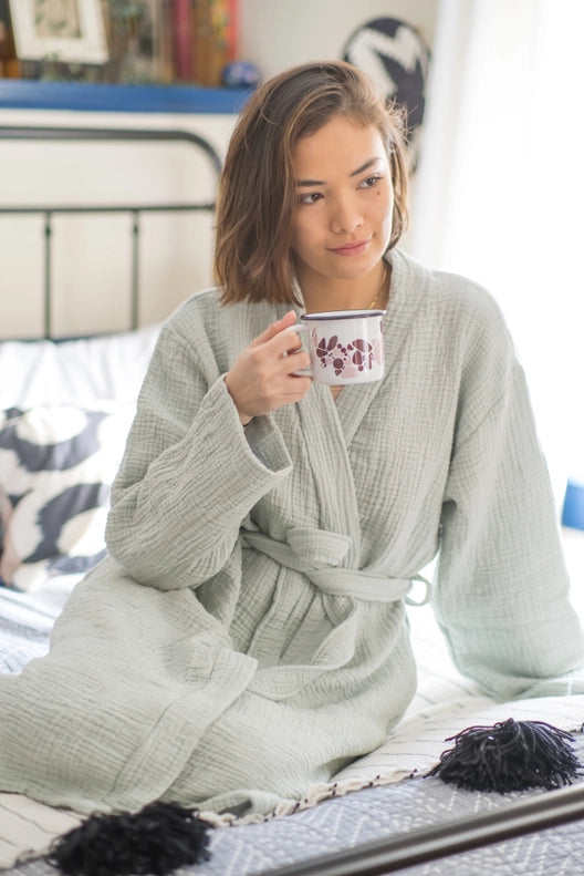 Premium Turkish Cotton Spa Robe for Women & Men - Ultra Soft Bathrobe with Pockets - Perfect for Spa, Hotel, Home Relaxation & Gift Giving