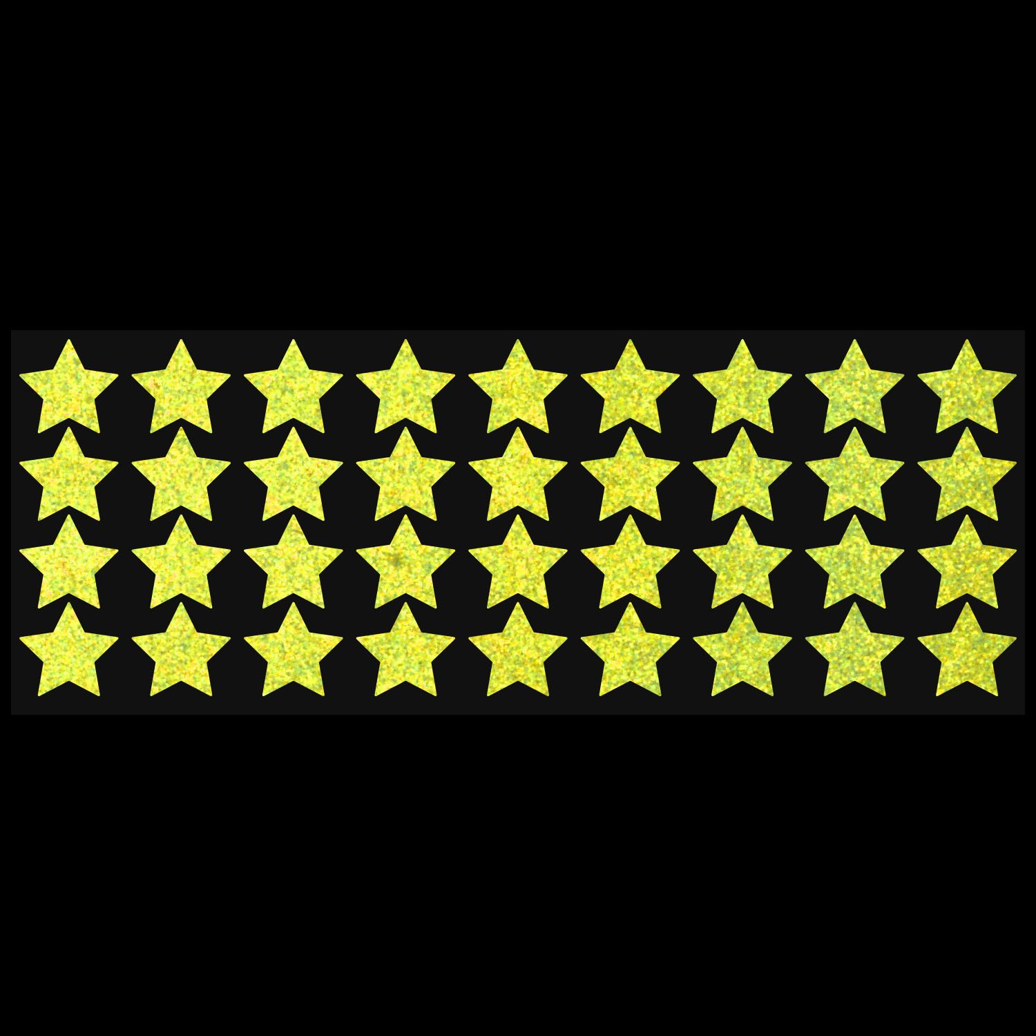 LiteMark 1 Inch Reflective Safety Star Stickers - High Visibility Lemon Yellow Decals for Helmets, Bikes, Strollers, Wheelchairs & Outdoor Gear (36 Pack) - Perfect for Night Cycling, Baby Safety & Road Visibility