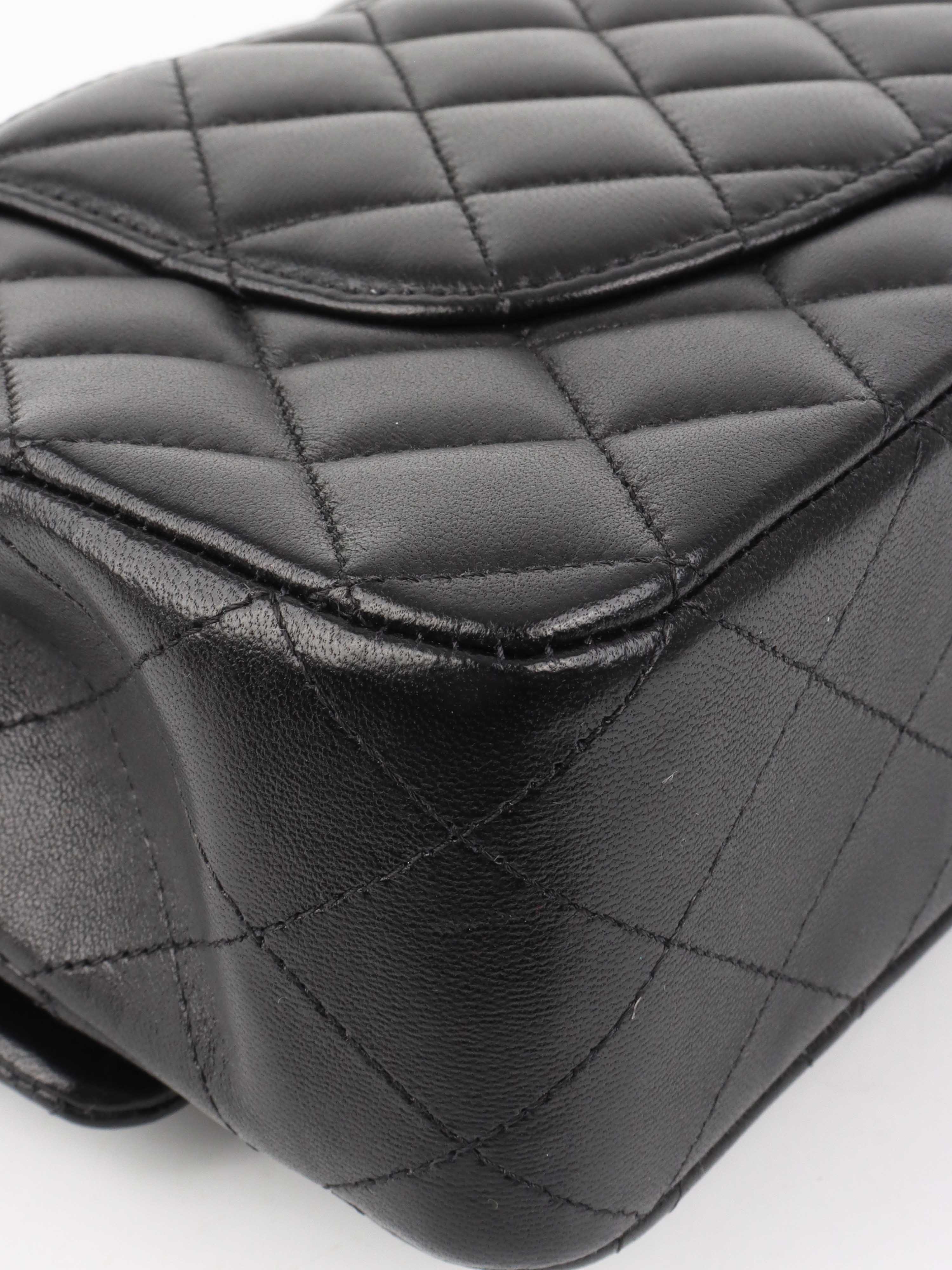 Chanel Black Medium Lambskin Classic Flap Bag with Silver Hardware - Luxury Handbag for Women, Perfect for Evening Events & Special Occasions