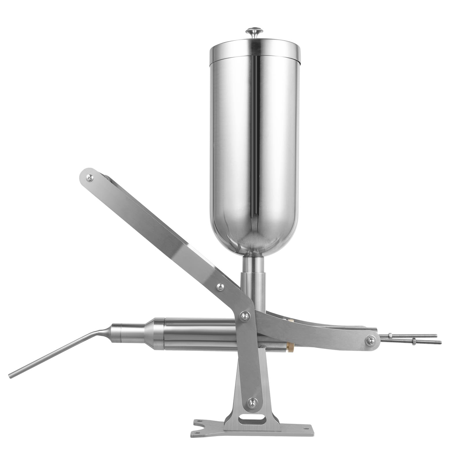 Commercial Donut Filler Machine 5L/5.28Qt - 304 Stainless Steel Manual Jelly Cream Filling Equipment with 4 Pipes - Perfect for Home Kitchens, Cafes, Bakeries & Dessert Shops - Ideal for Donuts, Churros, Eclairs & Pastry Filling