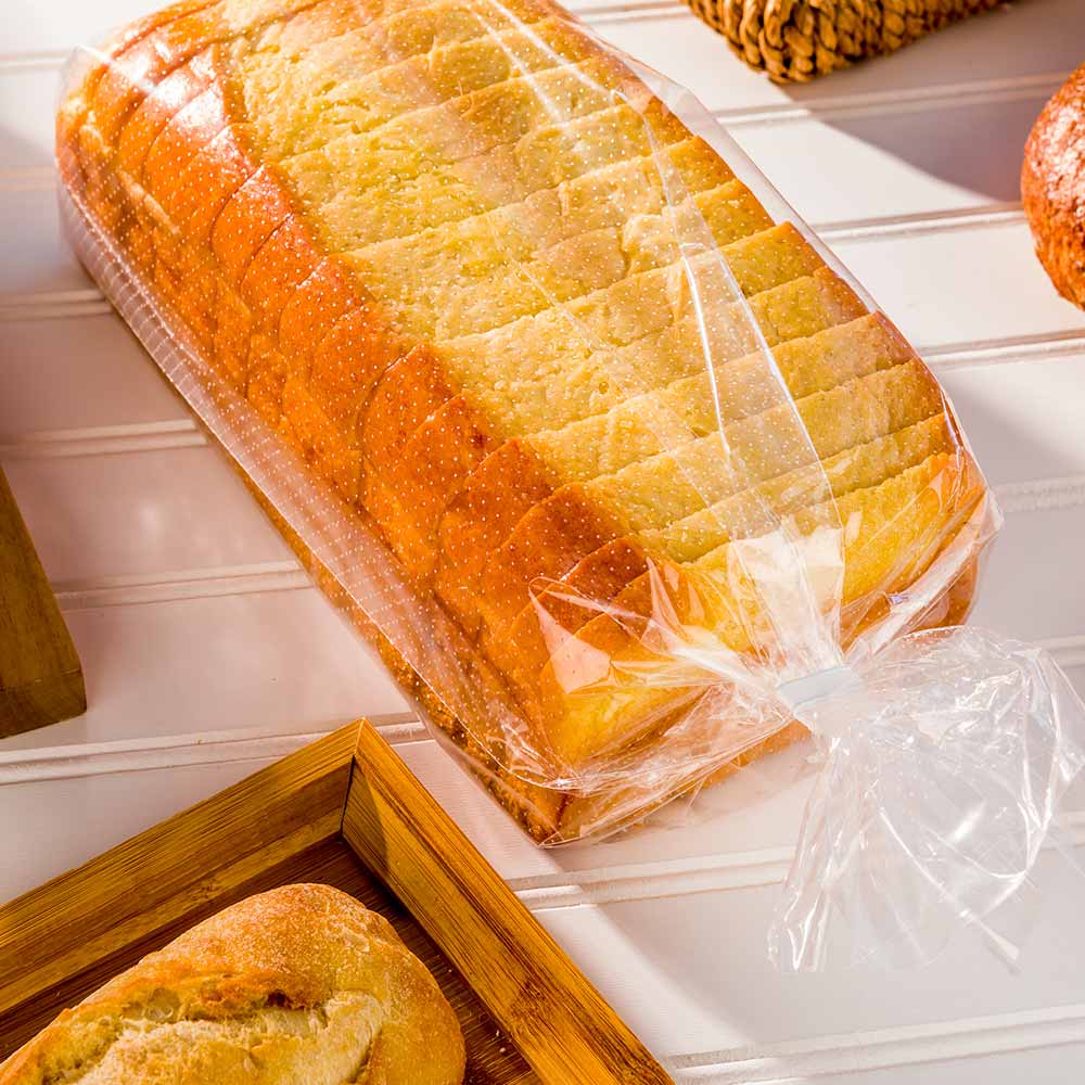 Clear Plastic Bread Bags with Micro Perforations & Wicket Dispenser - 16