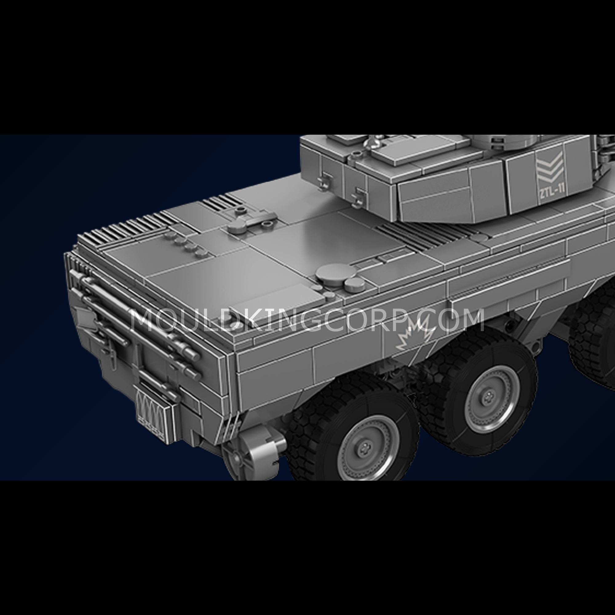 Mould King 20023 ZTL 11 Wheeled Assault Vehicle Building Blocks Set - 1,293 Pieces Military Model Kit for Adults & Teens | Perfect for Collectors, Display & Creative Play