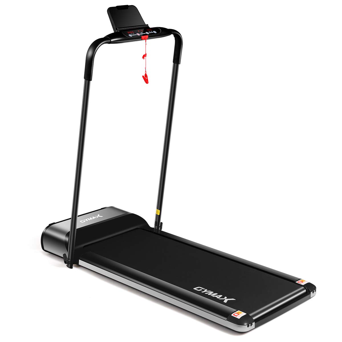 GYMAX Folding Treadmill for Home & Gym - Slim Foldable Running Machine with LED Display, Tablet Holder | Space-Saving Exercise Equipment for Walking & Jogging | Perfect for Small Apartments & Home Workouts