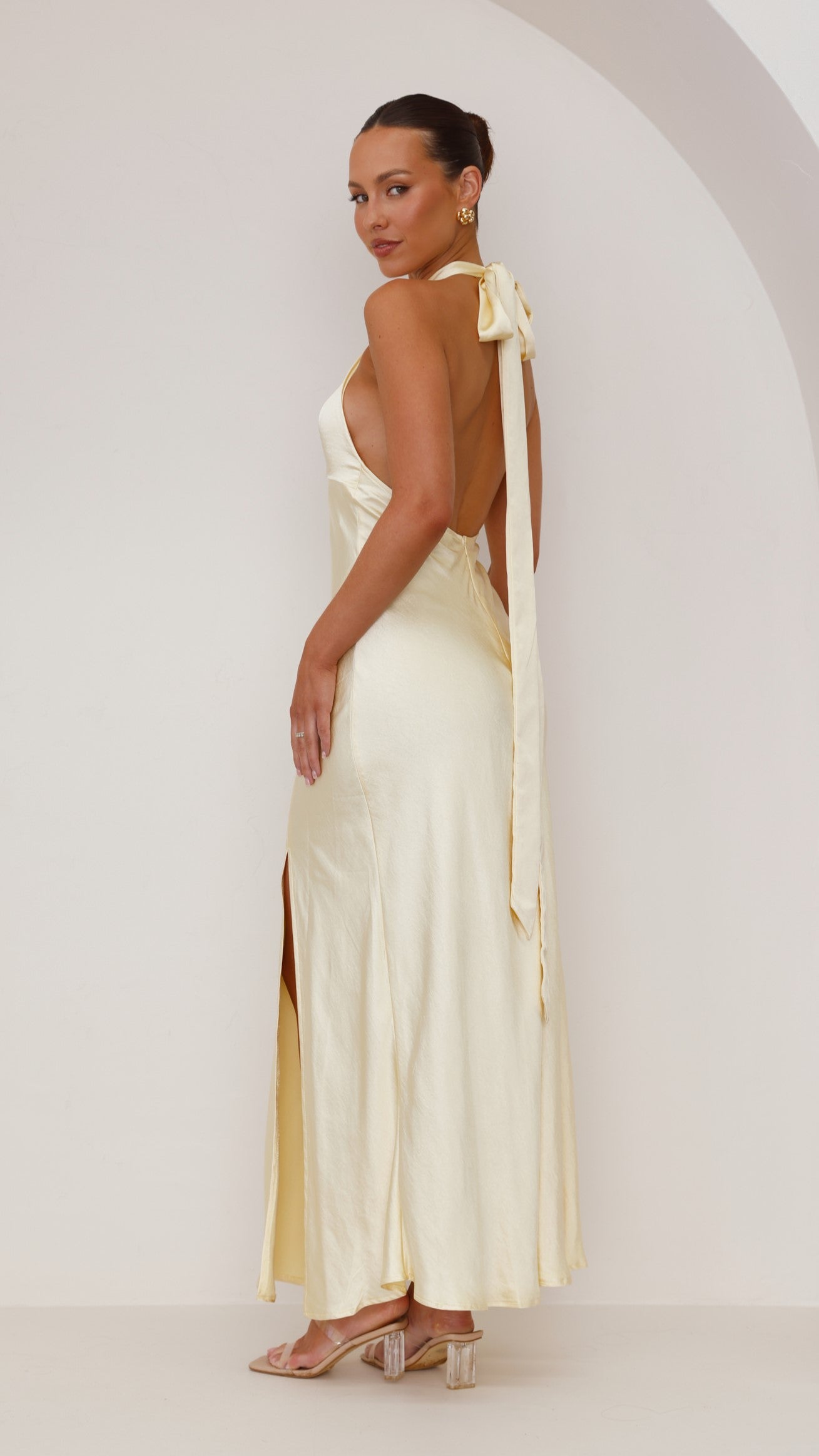 Amalia Maxi Dress for Women - Flowy Long Summer Dress in Yellow - Perfect for Beach, Vacation & Casual Outings