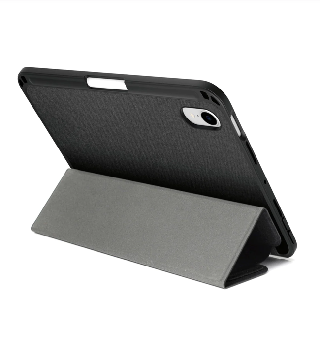 QDOS MUSE iPad Mini Case - Slim Protective Cover with Carbon Fiber Design in Gray - Perfect for Travel, Work, and Everyday Use