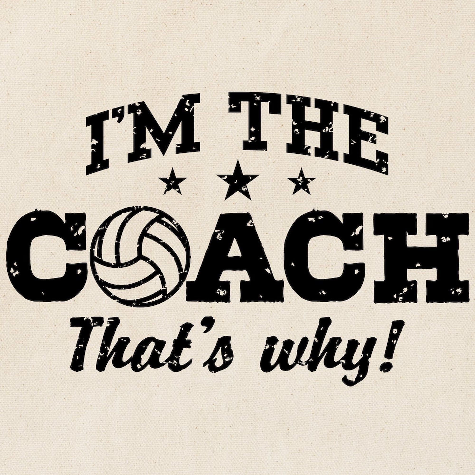 Volleyball Coach Tote Bag - Natural Canvas Reusable Shopping Bag for Coaches & Players - Perfect for Practice, Games & Team Gifts