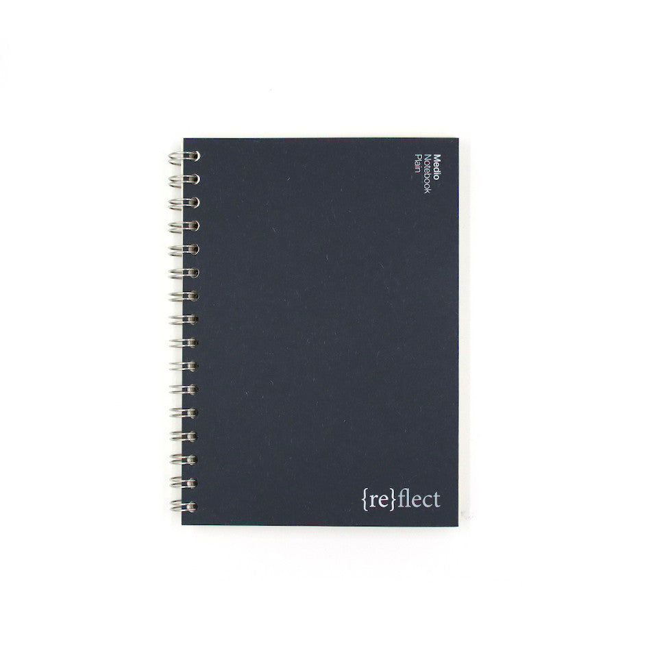 Coffeenotes Medio Wiro Notebook - Navy Blue Wool Cover Refillable Notebook for Journaling, Sketching & Note Taking - Perfect for Office, School & Creative Writing