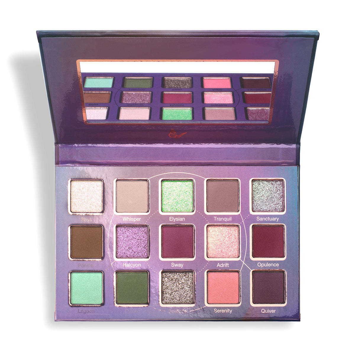 Mellow Grove Eyeshadow Palette - 12 Highly Pigmented Matte & Shimmer Eyeshadows for Stunning Eye Makeup | Perfect for Day & Night Looks, Parties, and Professional Makeup Artists