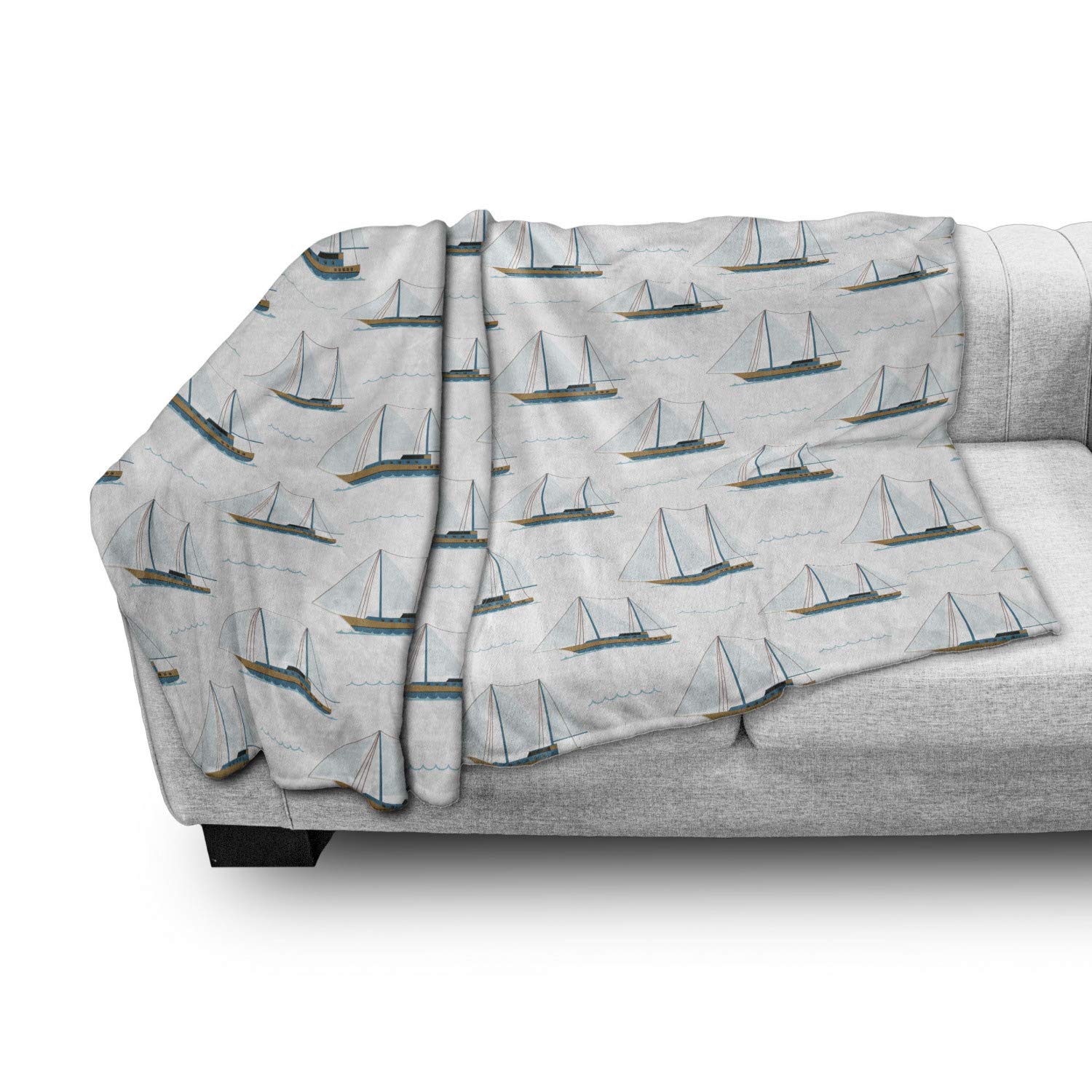 Ambesonne Sailboat Fleece Throw Blanket - 60