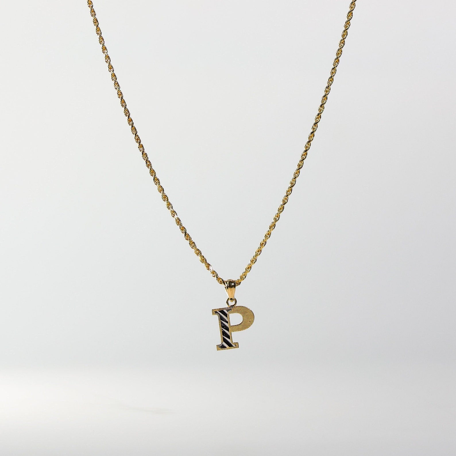 Gold Block Letter P Pendant Necklace - A to Z Alphabet Jewelry for Women & Men | Perfect Gift for Birthdays, Anniversaries & Graduations