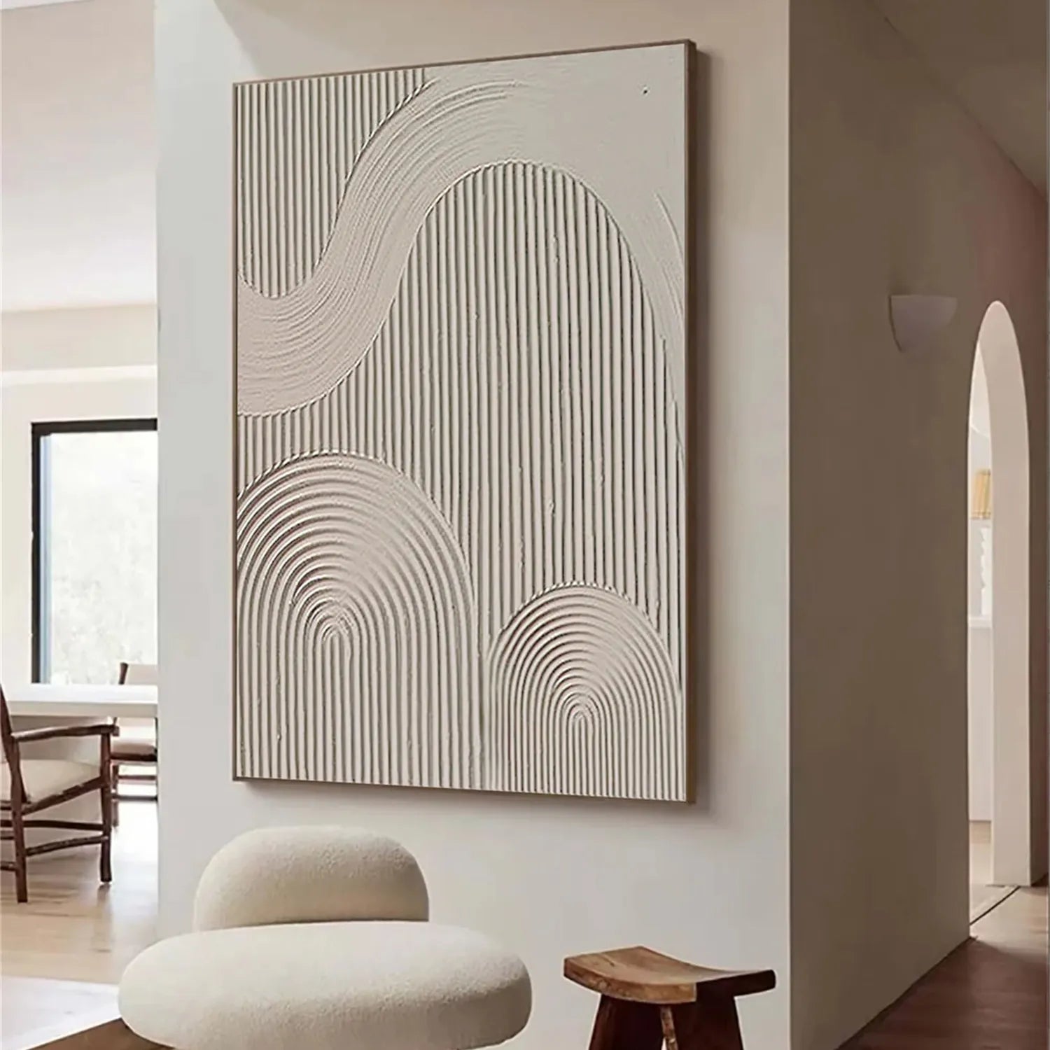 Beige & Brown Abstract Wall Art Print #BB104 - Modern Home Decor for Living Room, Bedroom & Office