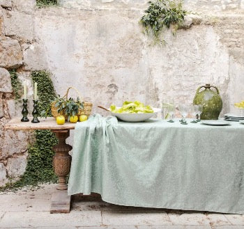 Premium 100% Cotton Mille Guipures Jade Tablecloth - Elegant Dining & Home Decor for Weddings, Parties & Special Occasions