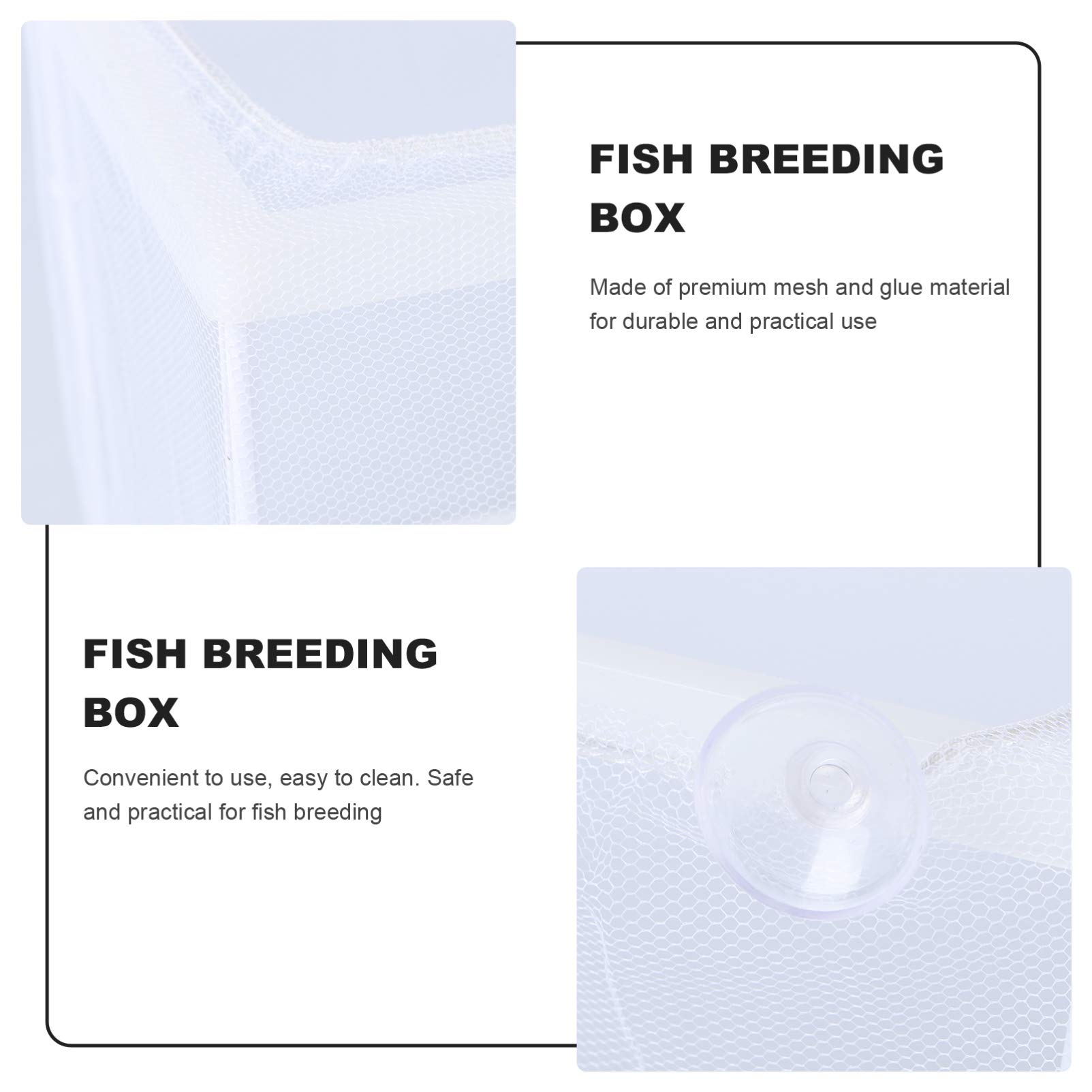 TEHAUX 1-Piece Fish Breeding Box with Net - Transparent Nursery Tank for Baby Fish, Aquarium Incubator with Water Dripping System - Ideal for Fish Tank Breeding, Fry Protection & Safe Environment (White) - Perfect for Home Aquariums, Fish Farms & Aquatic Hobbyists