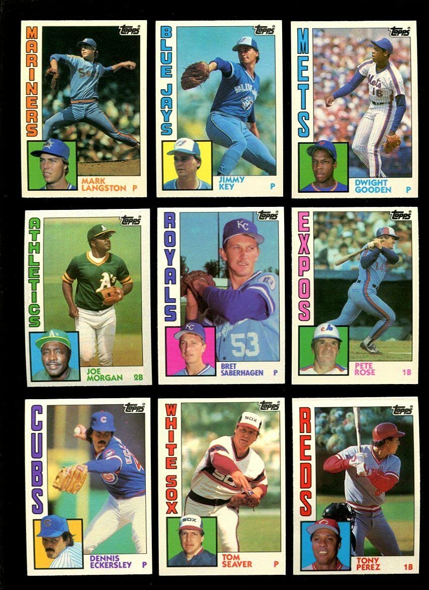 1984 Topps Baseball Complete 792 Card Set With 132 Traded Cards - Vintage MLB Trading Cards Collection for Collectors & Fans