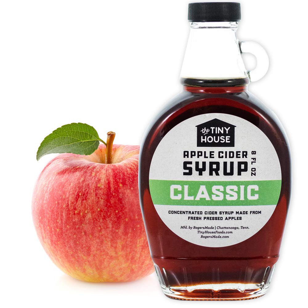 Organic Tiny House Classic Apple Cider Syrup - Handcrafted Concentrated Syrup from Fresh Pressed Apples | Natural Breakfast & Pancake Topping | Gluten-Free, Vegan-Friendly | Made in USA | 8oz Bottle | Perfect for Waffles, French Toast & Desserts