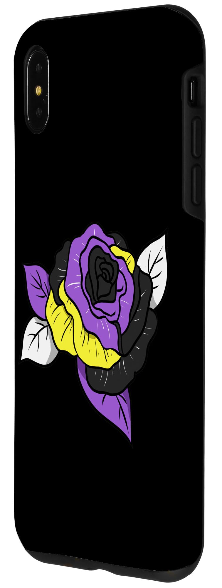 iPhone XS Max Nonbinary Pride Rose Phone Case - Durable Protective Cover for LGBTQ+ Support - Perfect for Daily Use, Travel & Pride Events
