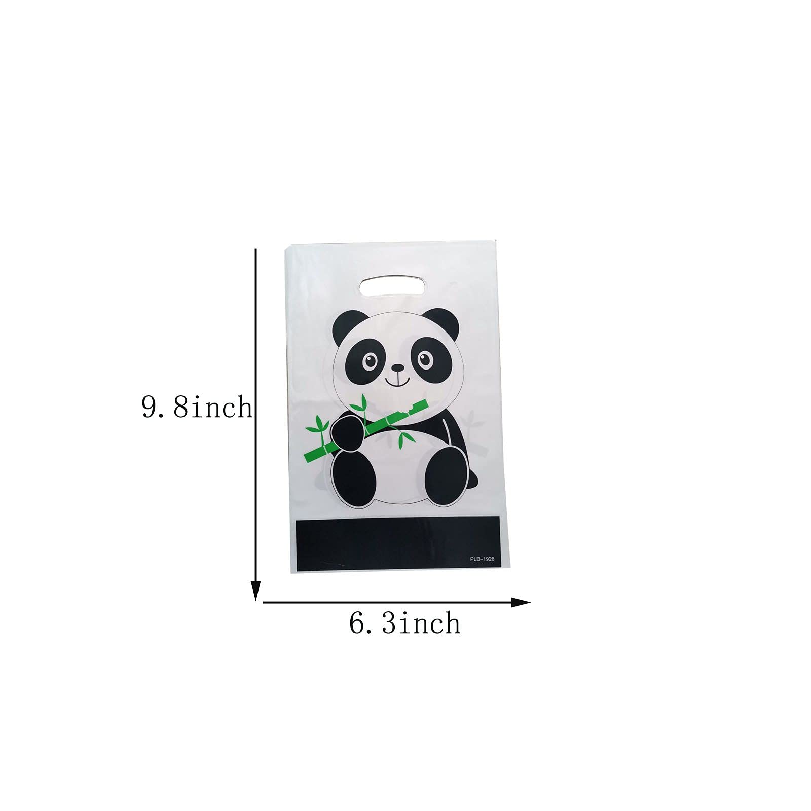 LYT Panda Party Bags - 30 Count Black & White Cartoon Plastic Favor Bags for Birthday, Baby Shower, Kids Party Supplies - Glossy Gift Bags for Goodie Bags, Party Decorations & Celebration Favors