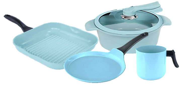 JADECOOK 5-Piece Nonstick Cookware Set - Jade Green Ceramic Coating Pots and Pans for Healthy Cooking | Perfect for Frying, Boiling & Sauteing | Ideal for Home Kitchen & Restaurant Use