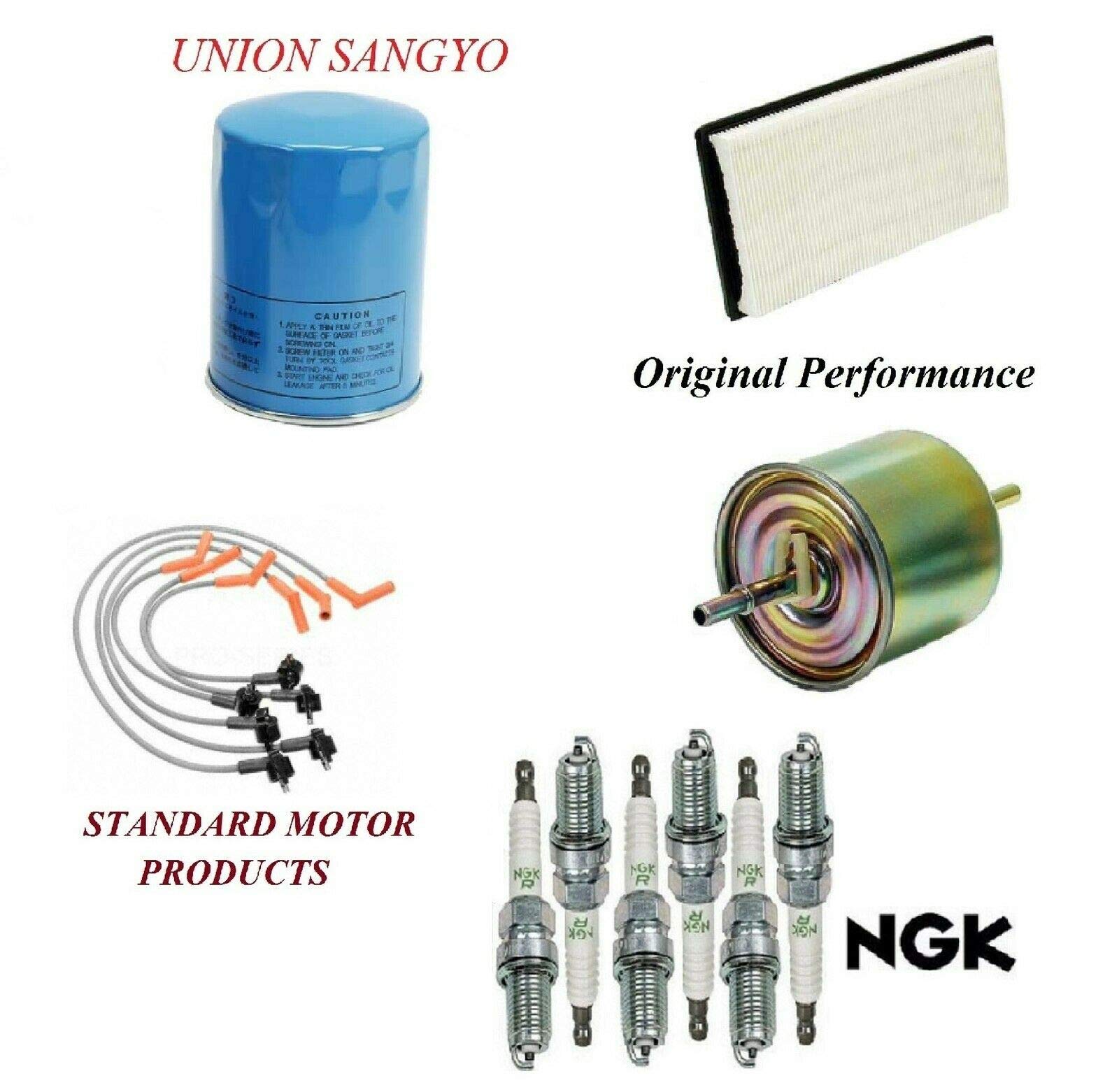 8USAUTO Complete Tune Up Kit - Air, Oil & Fuel Filters, Wire Plugs for Ford Explorer V6 4.0L (1991-1994) | Engine Maintenance & Performance Upgrade | Perfect for DIY Car Repair & Routine Vehicle Servicing