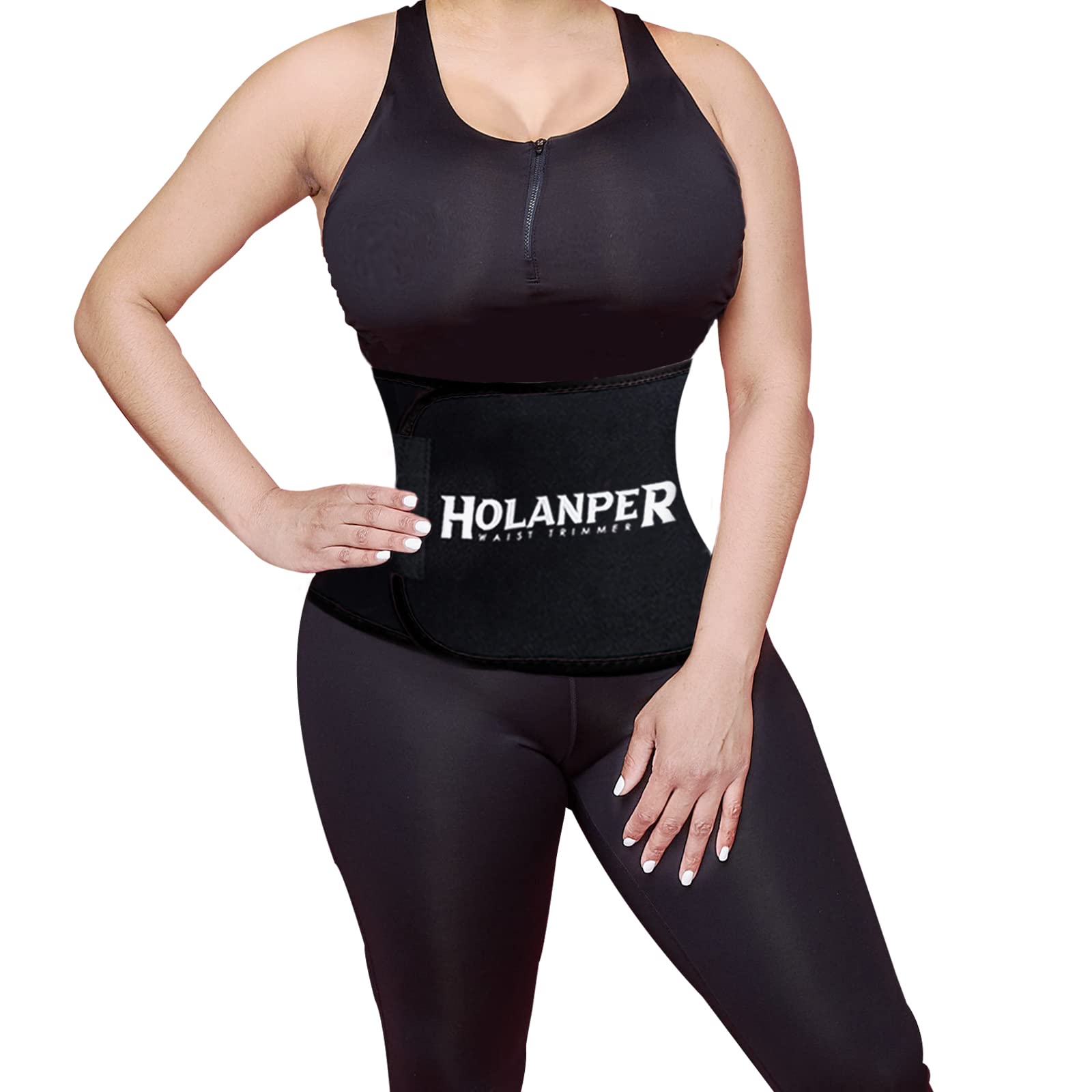 Holanper Sweat Waist Trimmer for Women & Men - Workout Waist Trainer for Lower Belly Fat, Stomach Slimming & Weight Loss - Perfect for Gym, Running & Postpartum Recovery