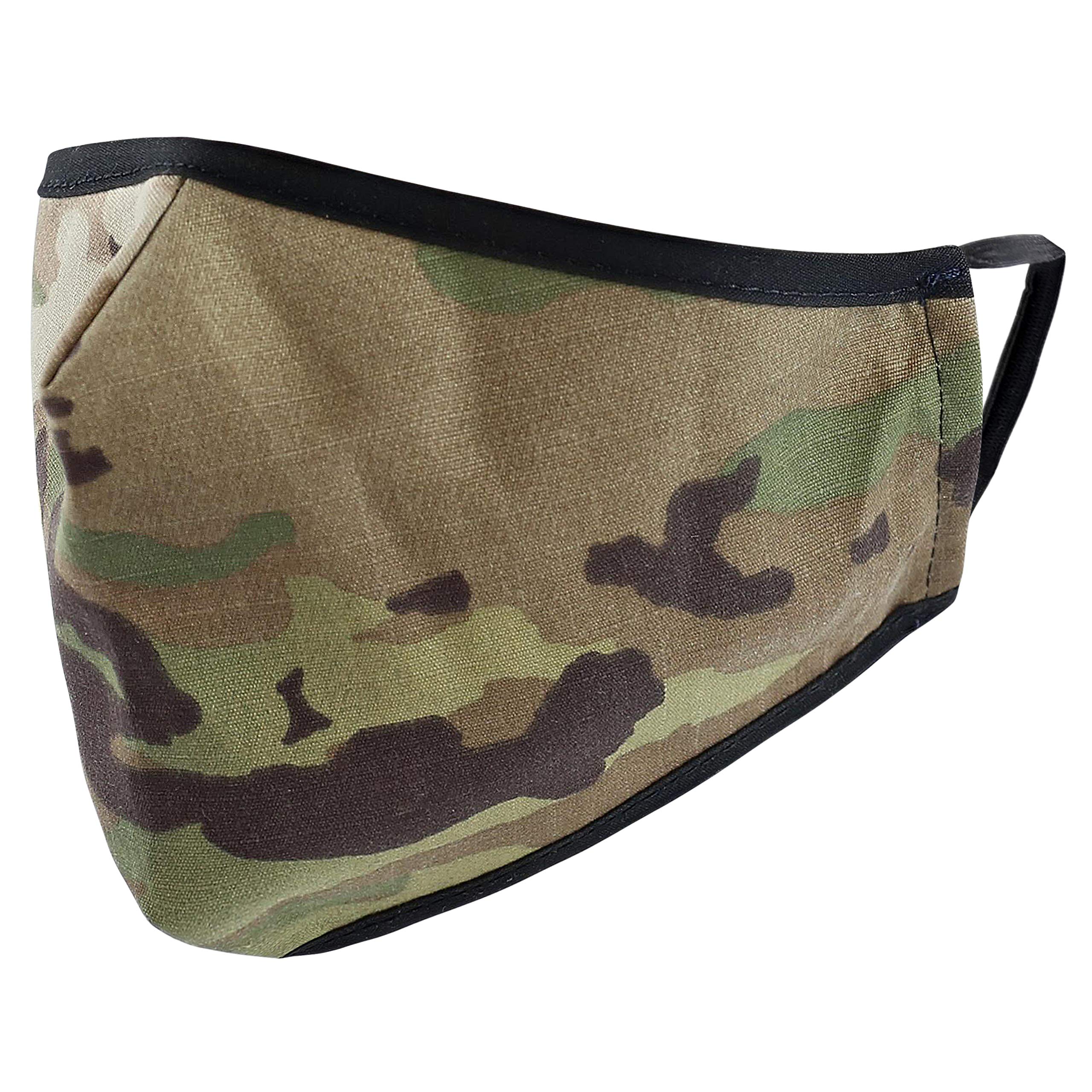 Reusable Washable Military-Grade Cotton Blend Face Mask - Made in USA - Breathable & Comfortable for Outdoor Activities, Travel & Daily Protection