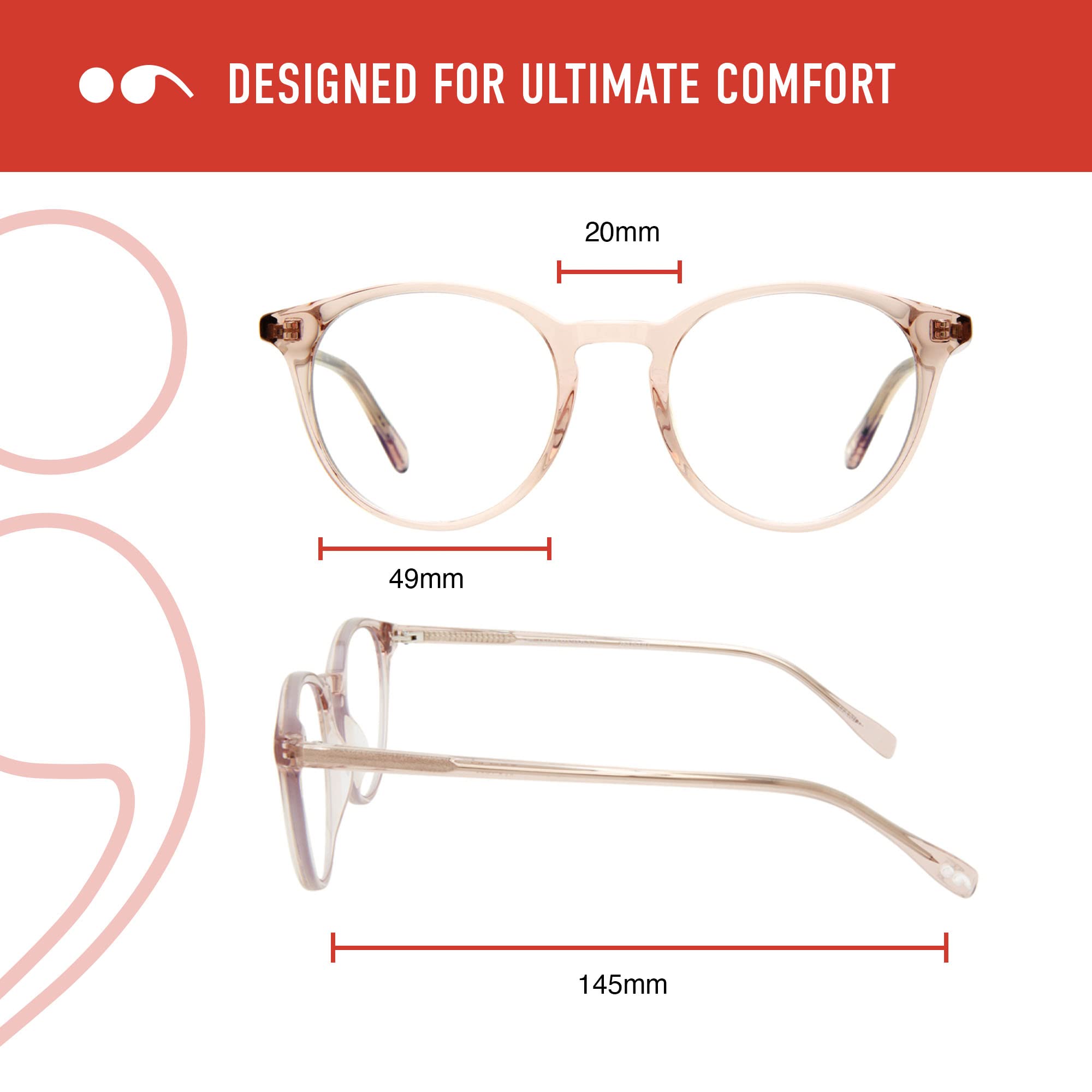 Scojo New York Delancey Street Blue Light Blocking Reading Glasses - Handmade Anti-Scratch Readers for Women & Men - Perfect for Computer Work, Reading & Screen Time
